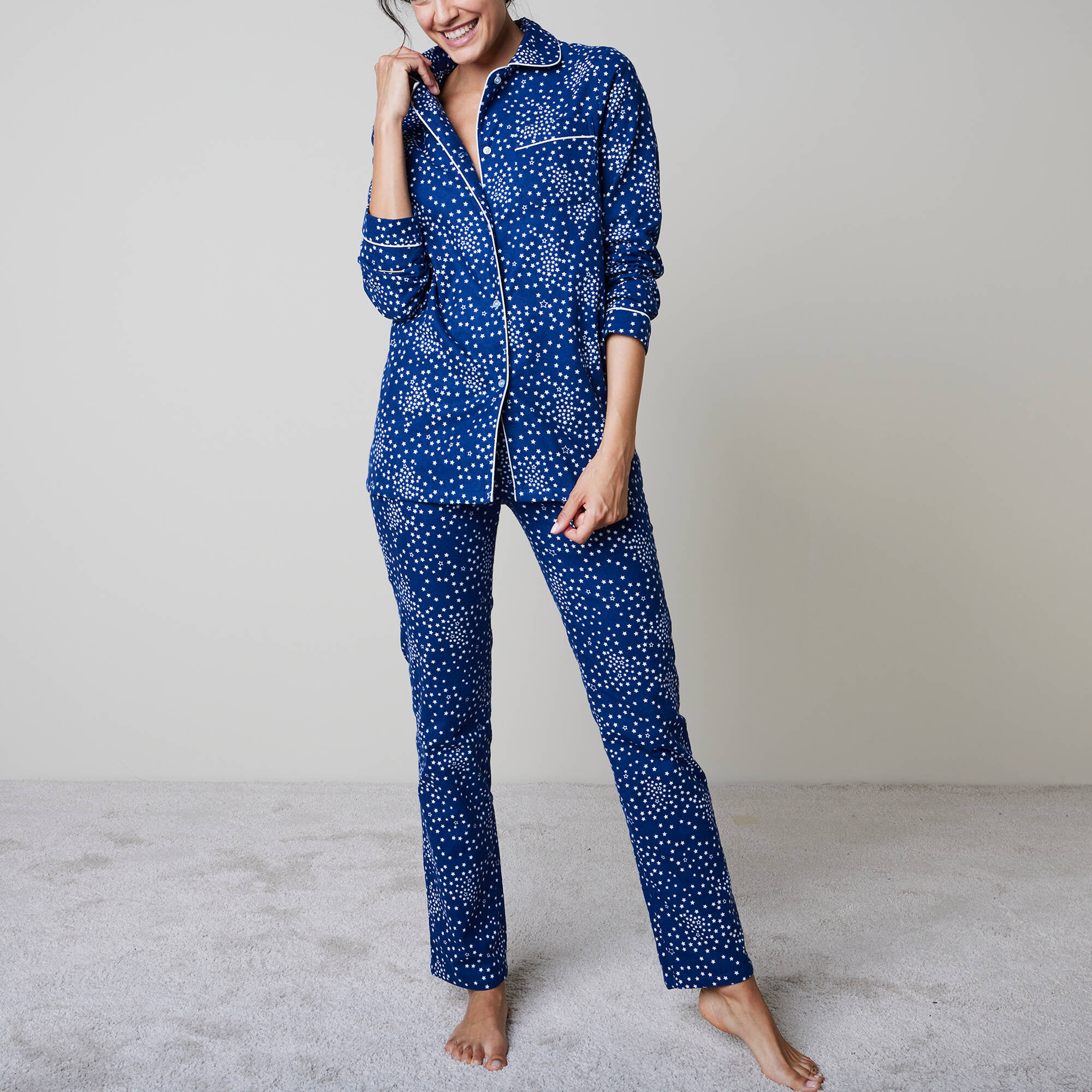 Pyjama pilou imprimé ''étoiles''  - Blancheporte