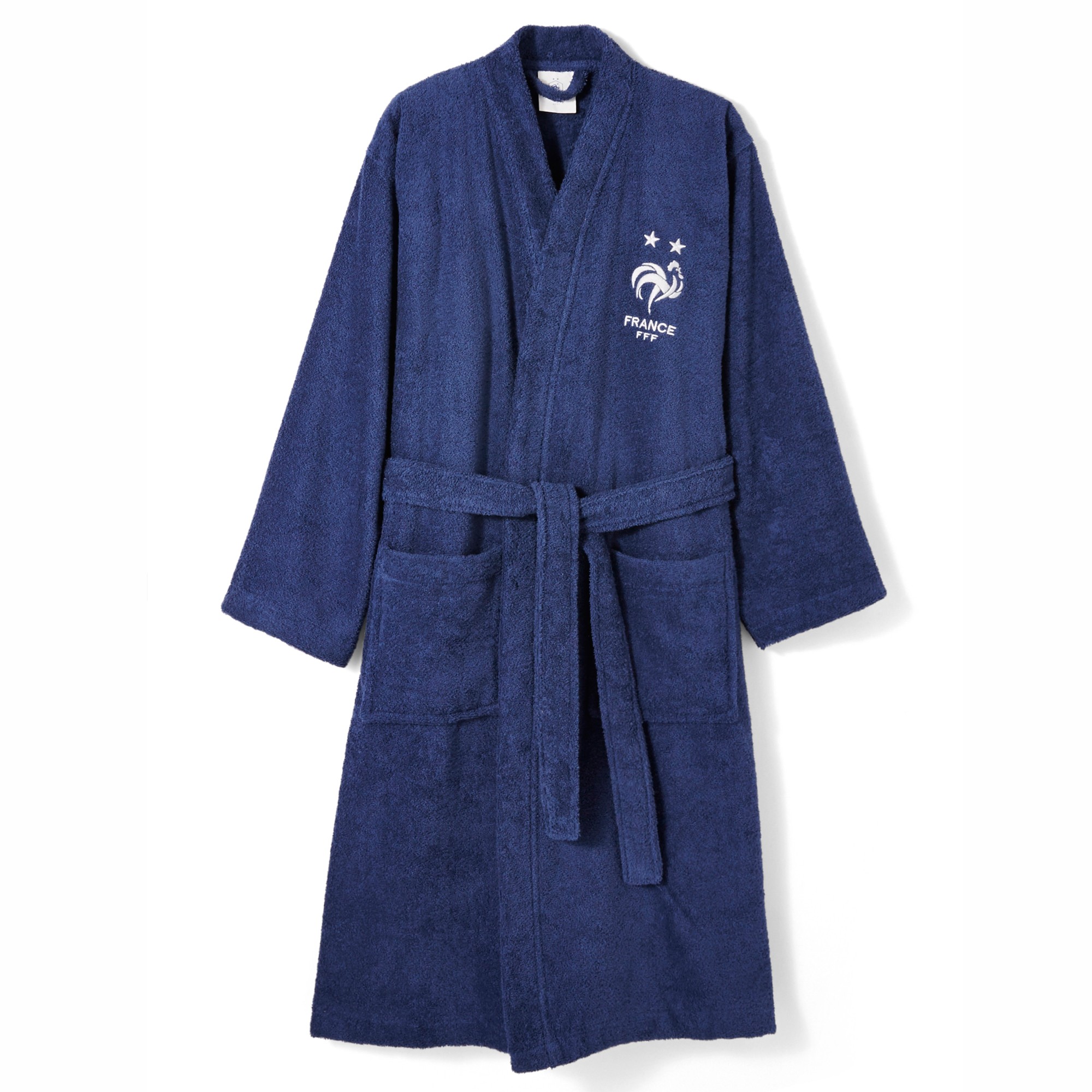 Peignoir De Bain Adulte Fff® Col Kimono, Éponge Bouclette - FFF