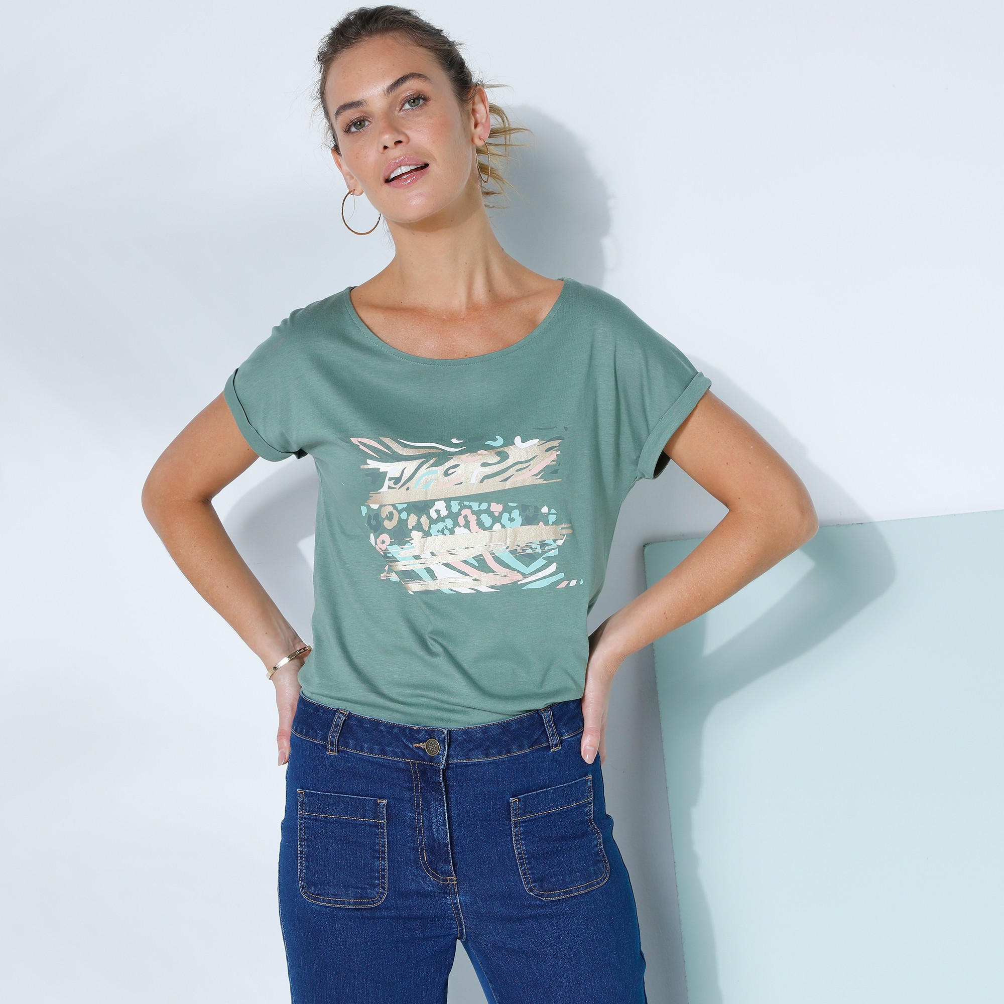 T-shirt Imprimé Peau De Bête - Blancheporte