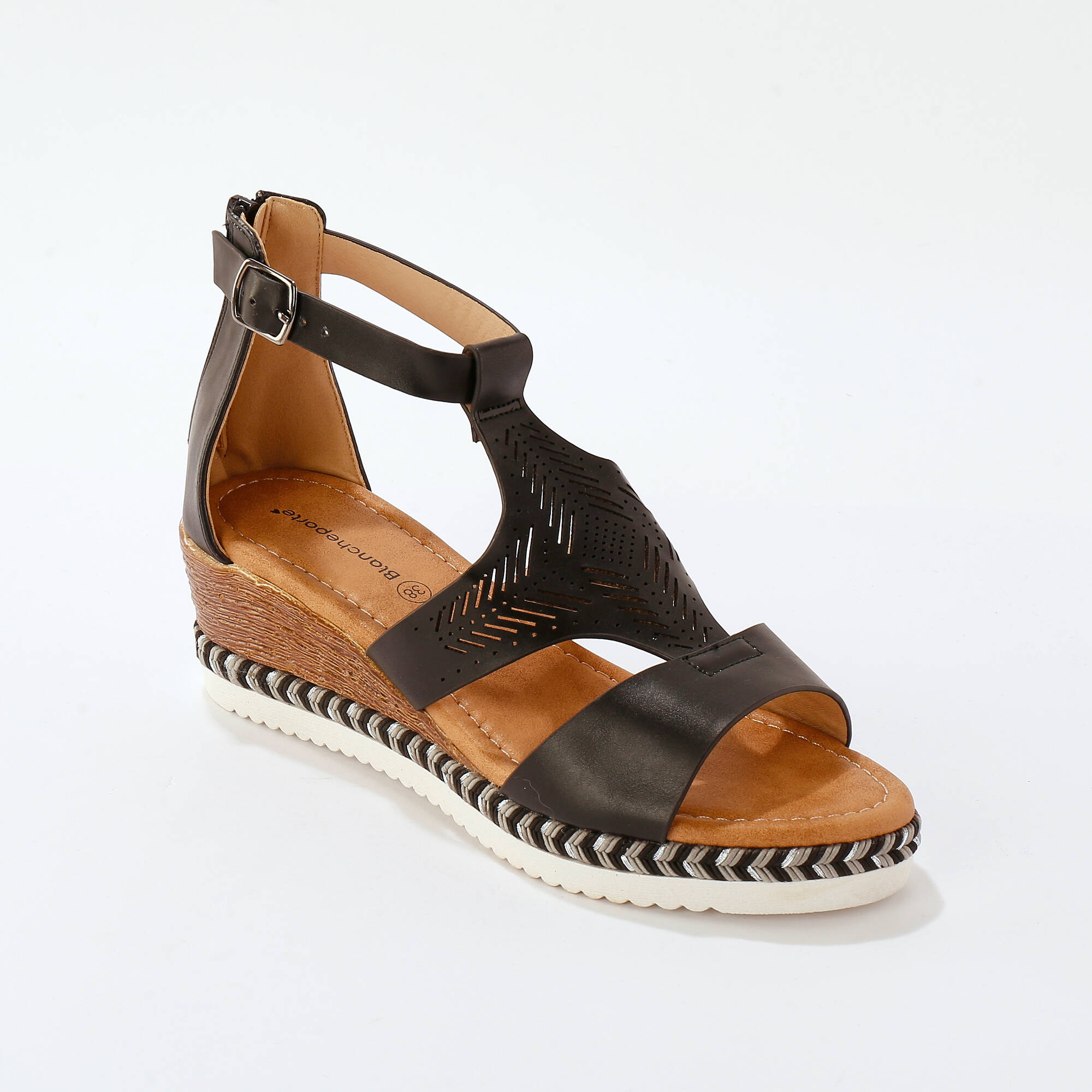 Sandales compensées ajourées - Blancheporte