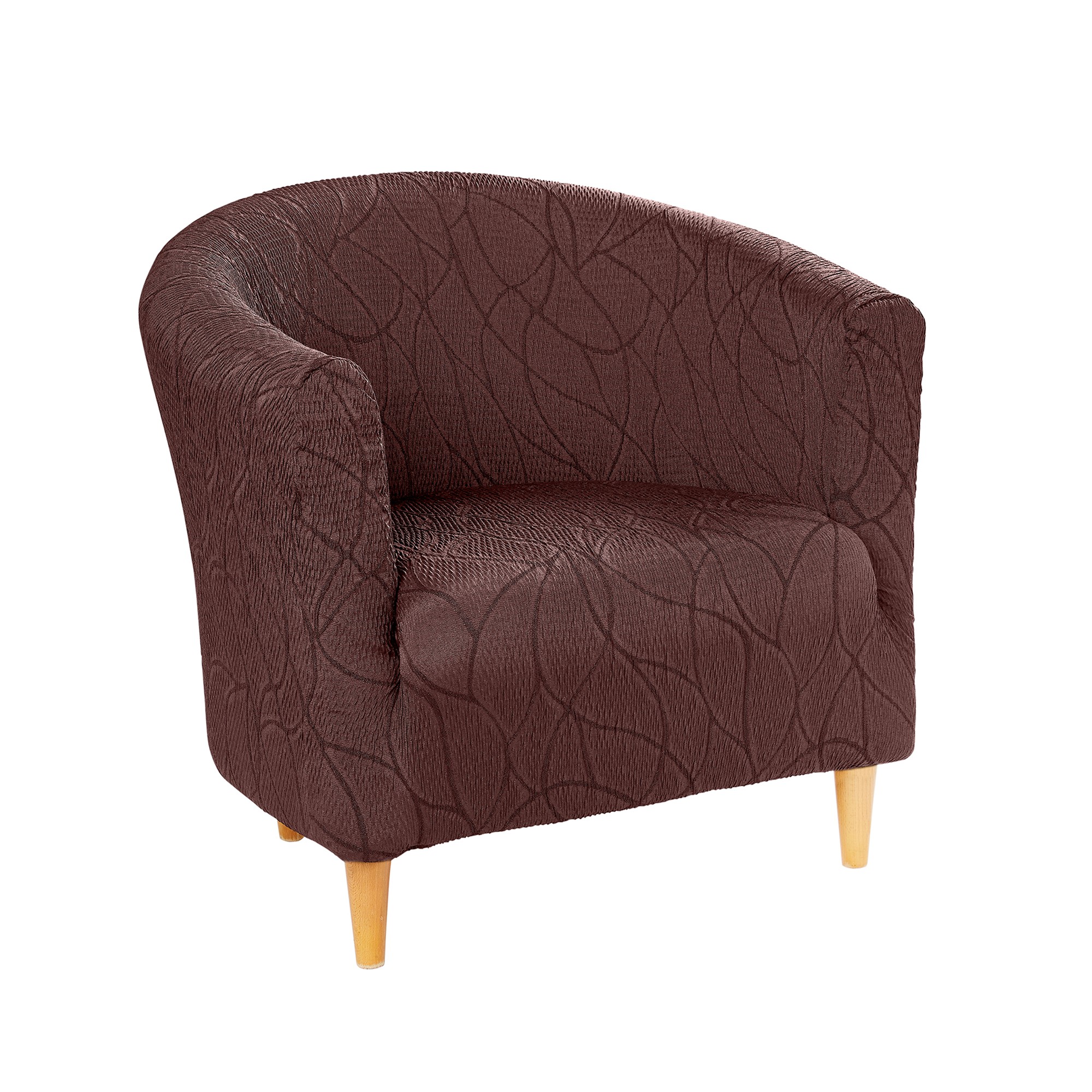 Housse Extensible Motif Jacquard serpentins Spéciale Fauteuil Cabriolet - Blancheporte