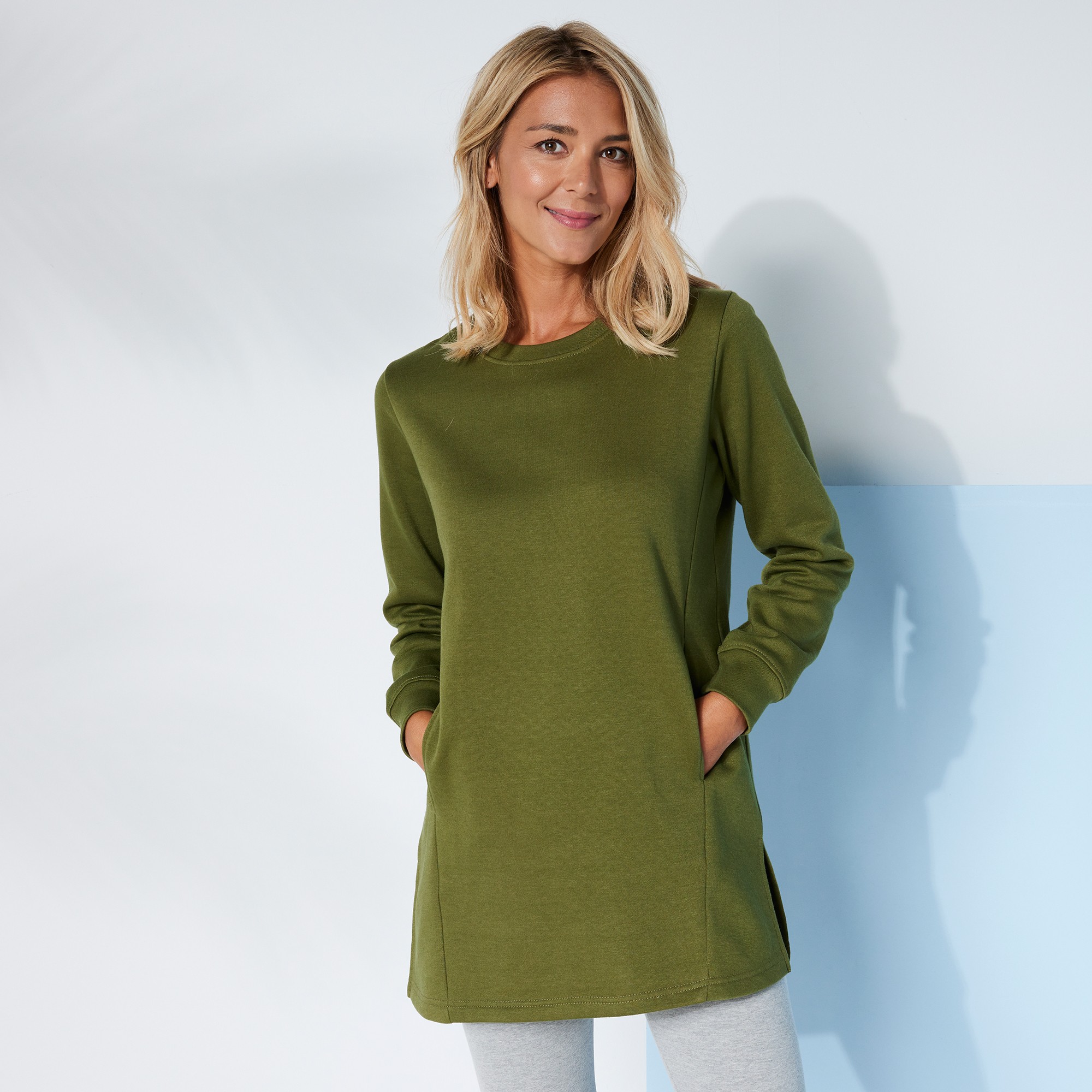 Sweat Long, Molleton Gratté - Blancheporte