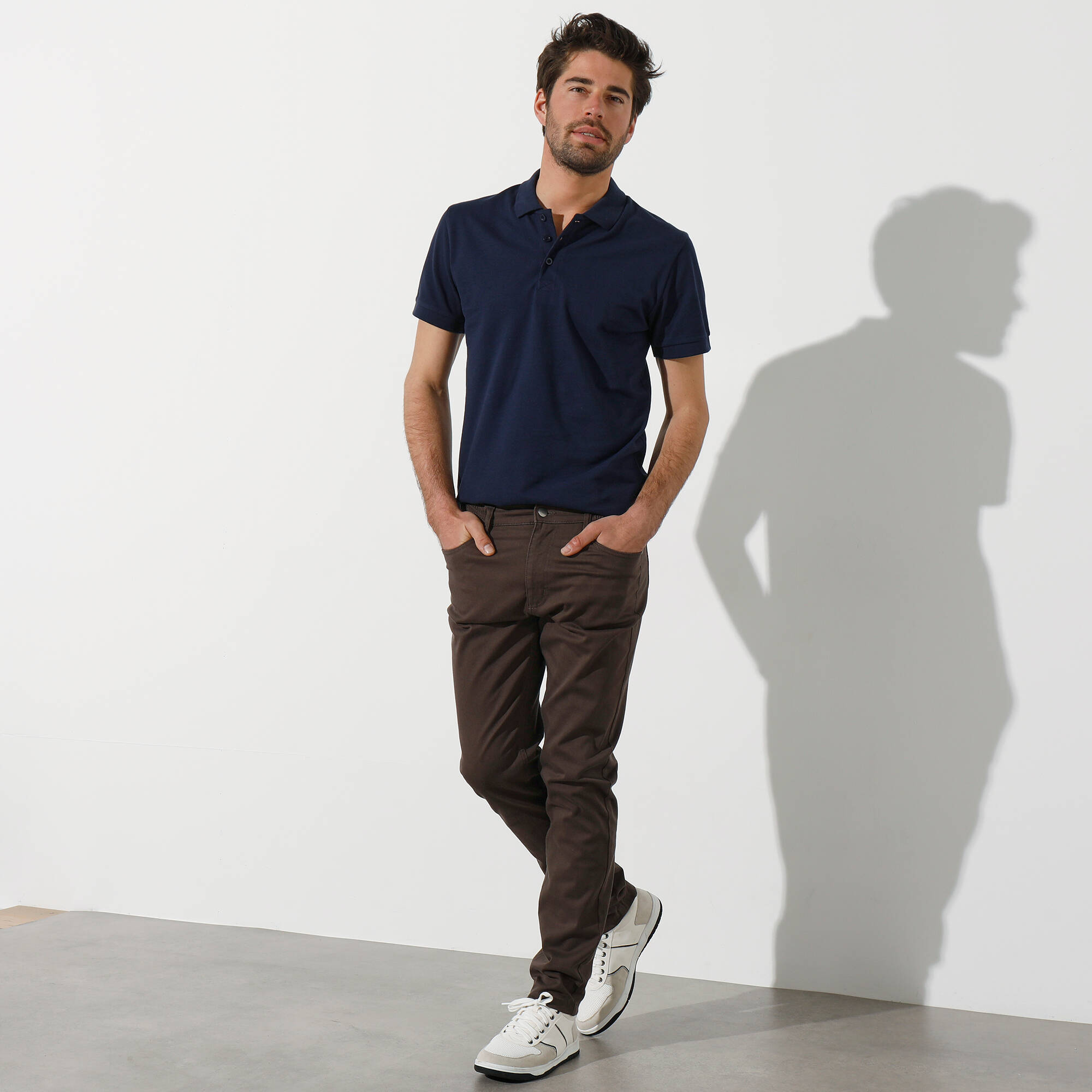 Pantalon droit 5 poches lastiqu cts - L30 - Blancheporte 38$