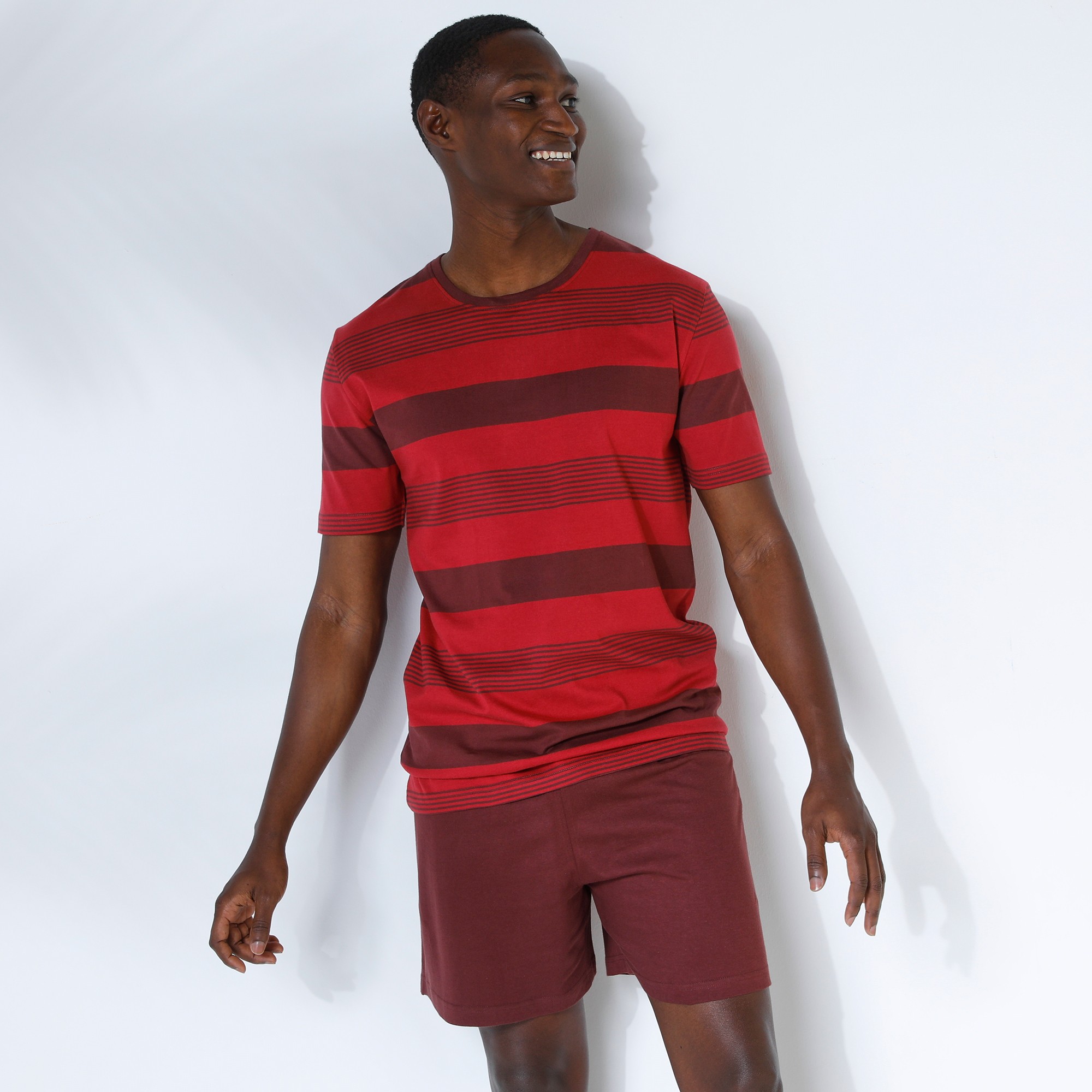 Pyjama Short Coton Rayures Fantaisie - Blancheporte