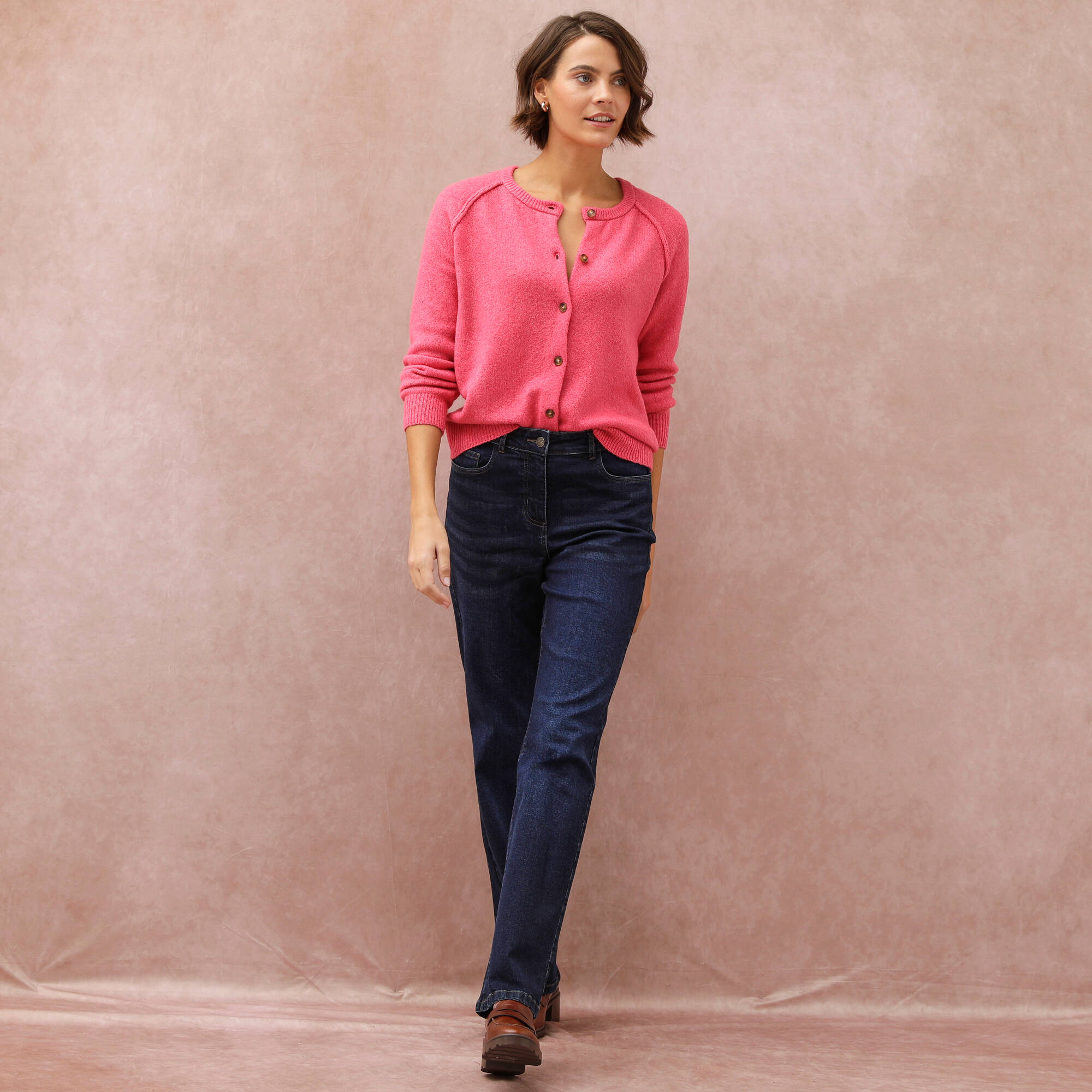 Jean droit 5 poches coton stretch - Blancheporte 43$