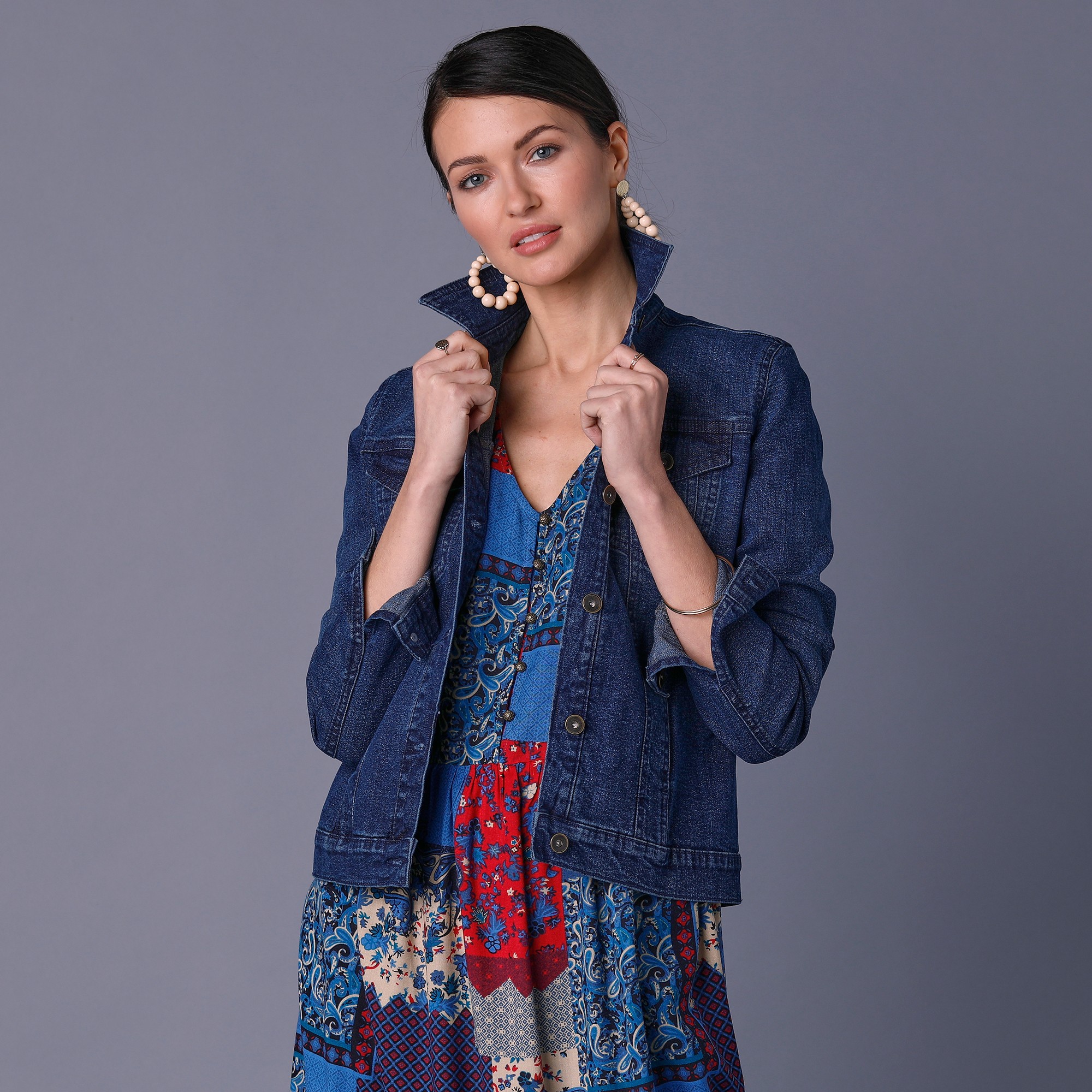 Veste en 2025 jean brodée dos