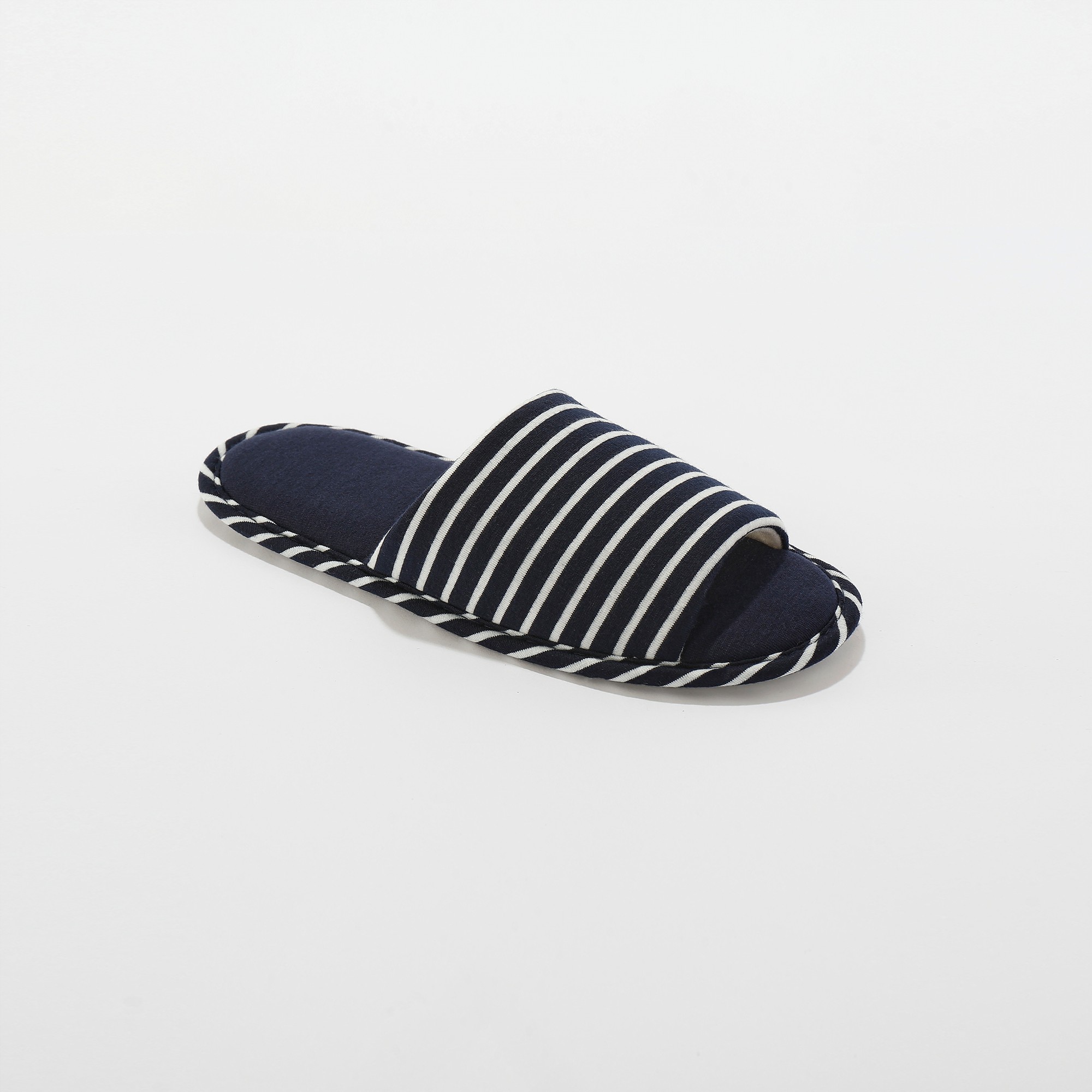 Mules Plates Rayées Bout Ouvert - Blancheporte