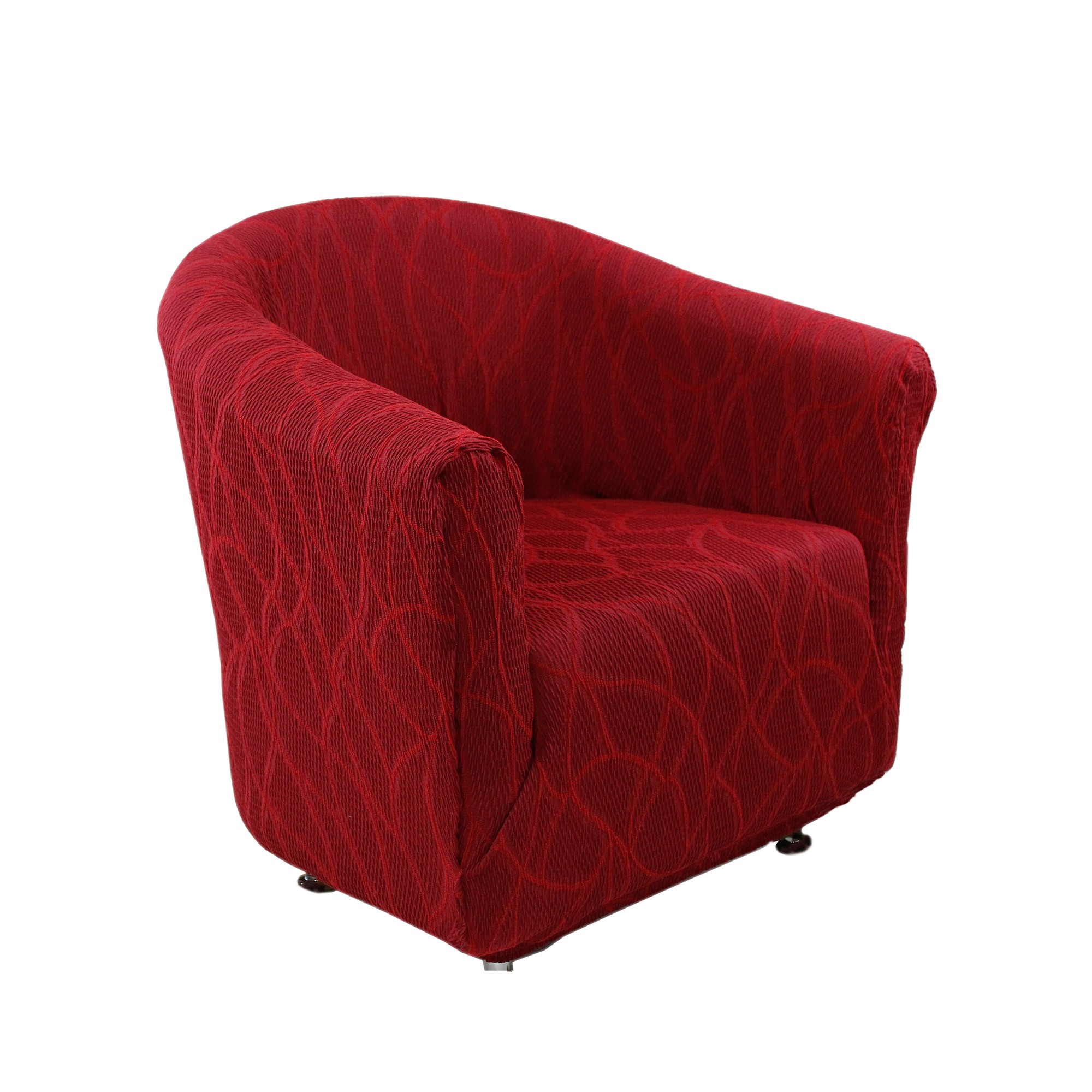 Housse Extensible Motif Jacquard serpentins Spéciale Fauteuil Cabriolet - Blancheporte