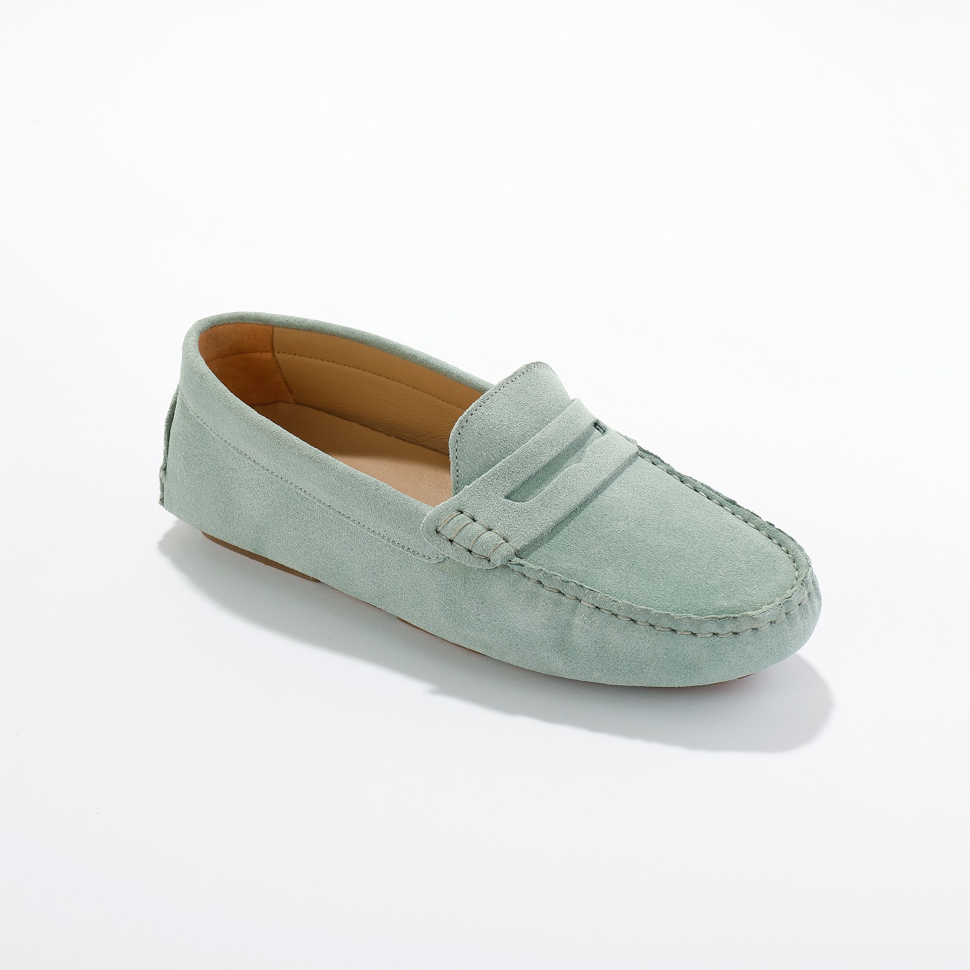 Mocassins En Cuir Velours - Blancheporte