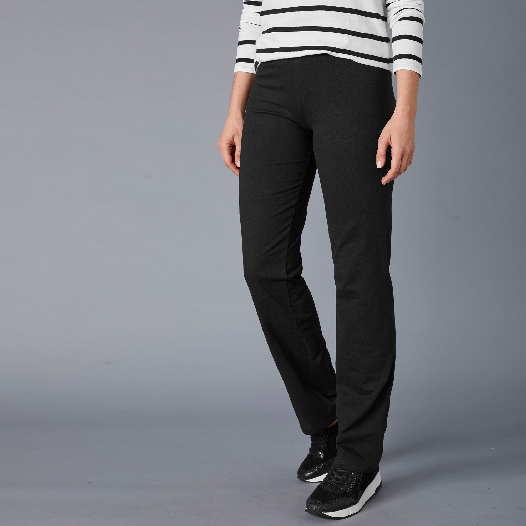 Pantalon Droit En Maille, Coton Biologique (**) - Blancheporte