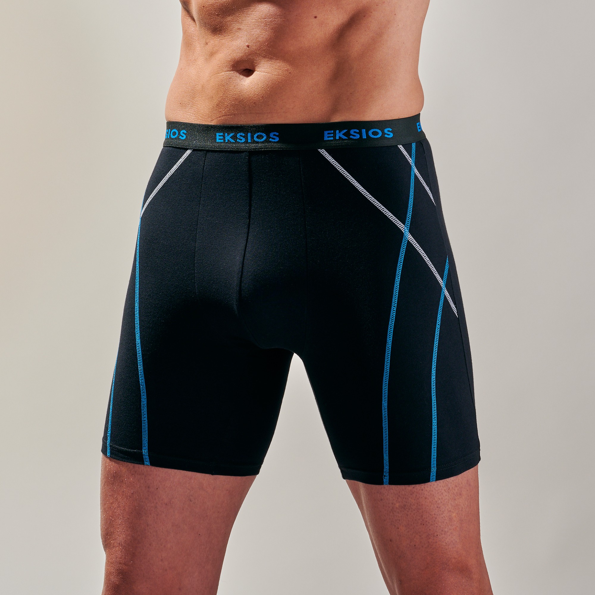 Boxer Long À Surpiqûres Coupe Short - Lot De 2 - Blancheporte