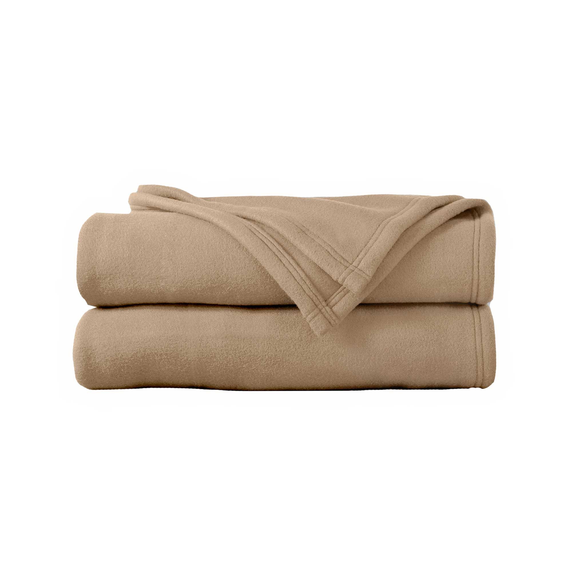Couverture polaire Thermotec® qualité prestige - Couverture Polaire 2 Personnes : 220x240cm - Beige