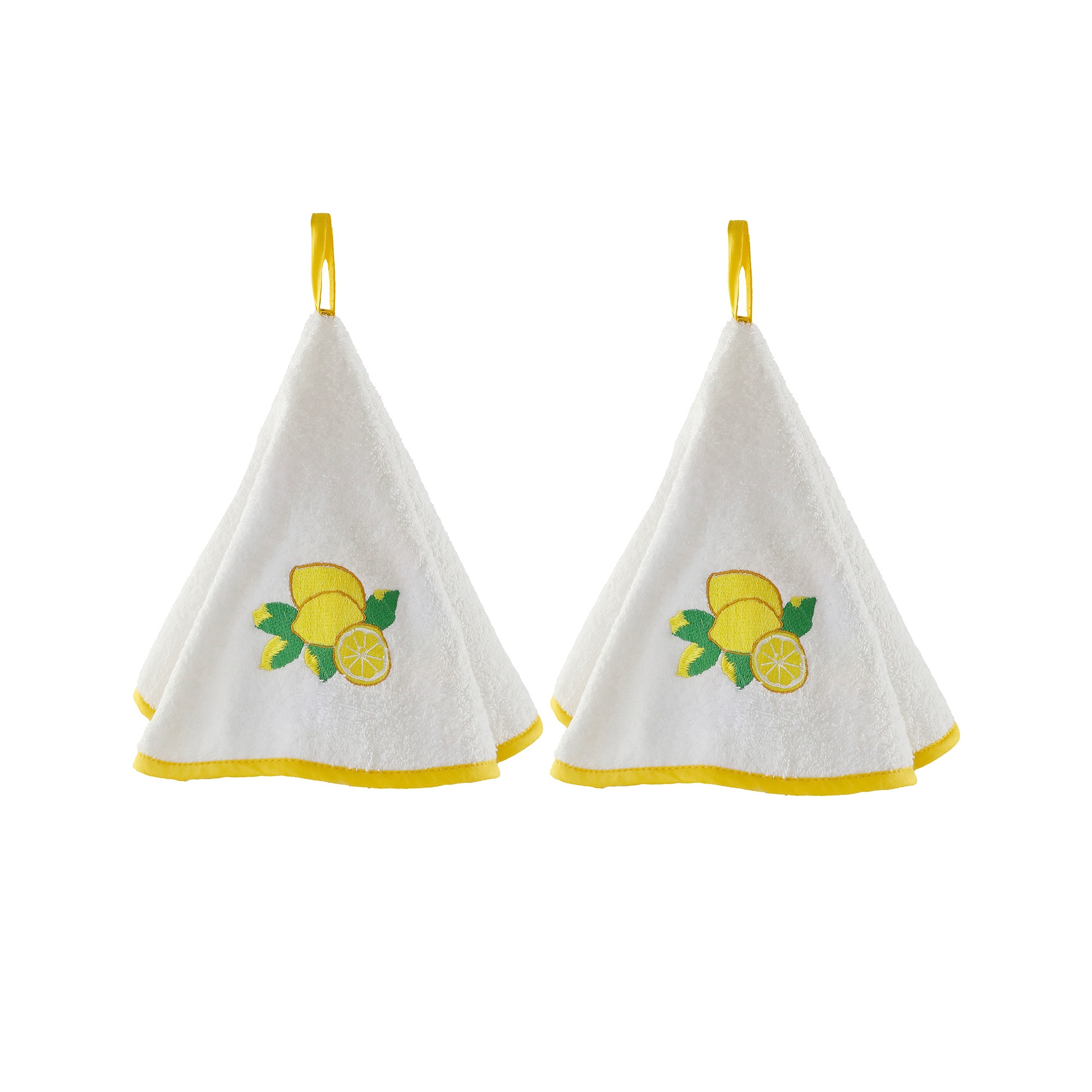 Essuie-mains Éponge Brodé Citrons - Blancheporte
