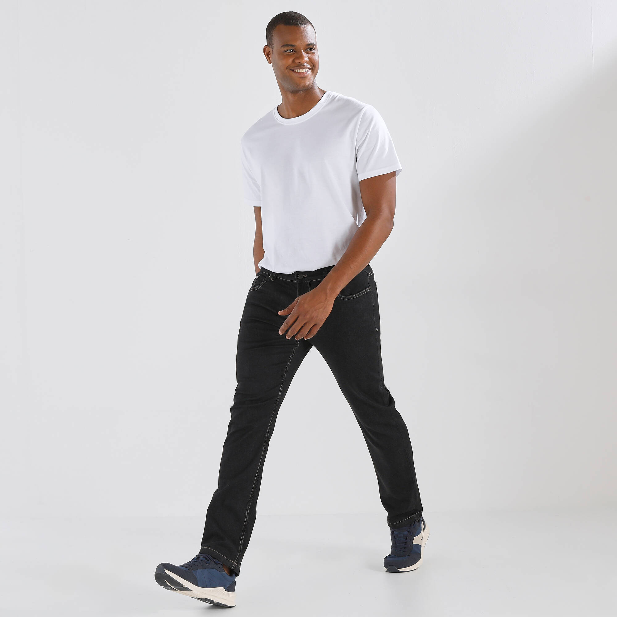 Jean droit basique coton stretch - L28 - Blancheporte 40$