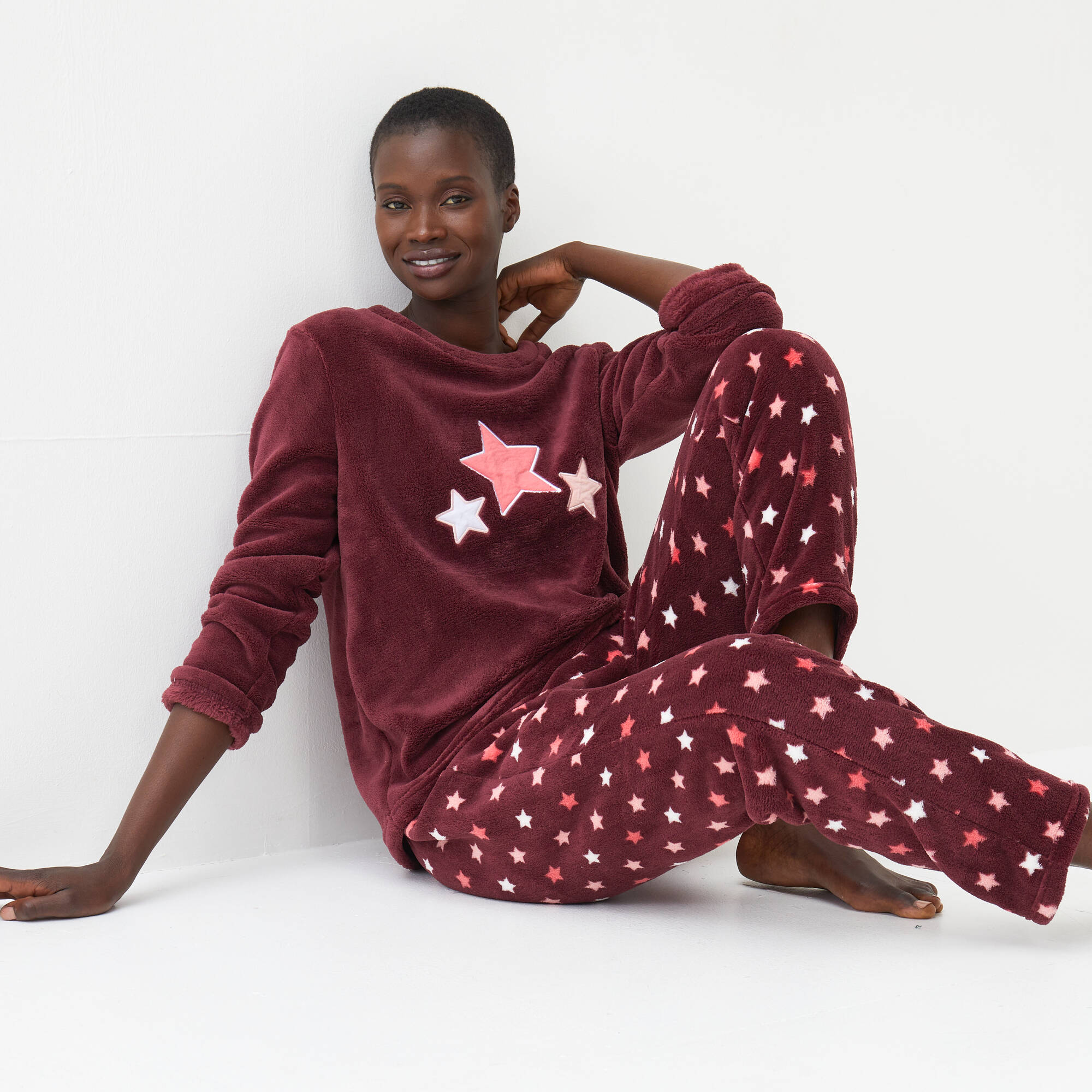 Pyjama pantalon polaire toiles toucher peluche - Blancheporte 40$