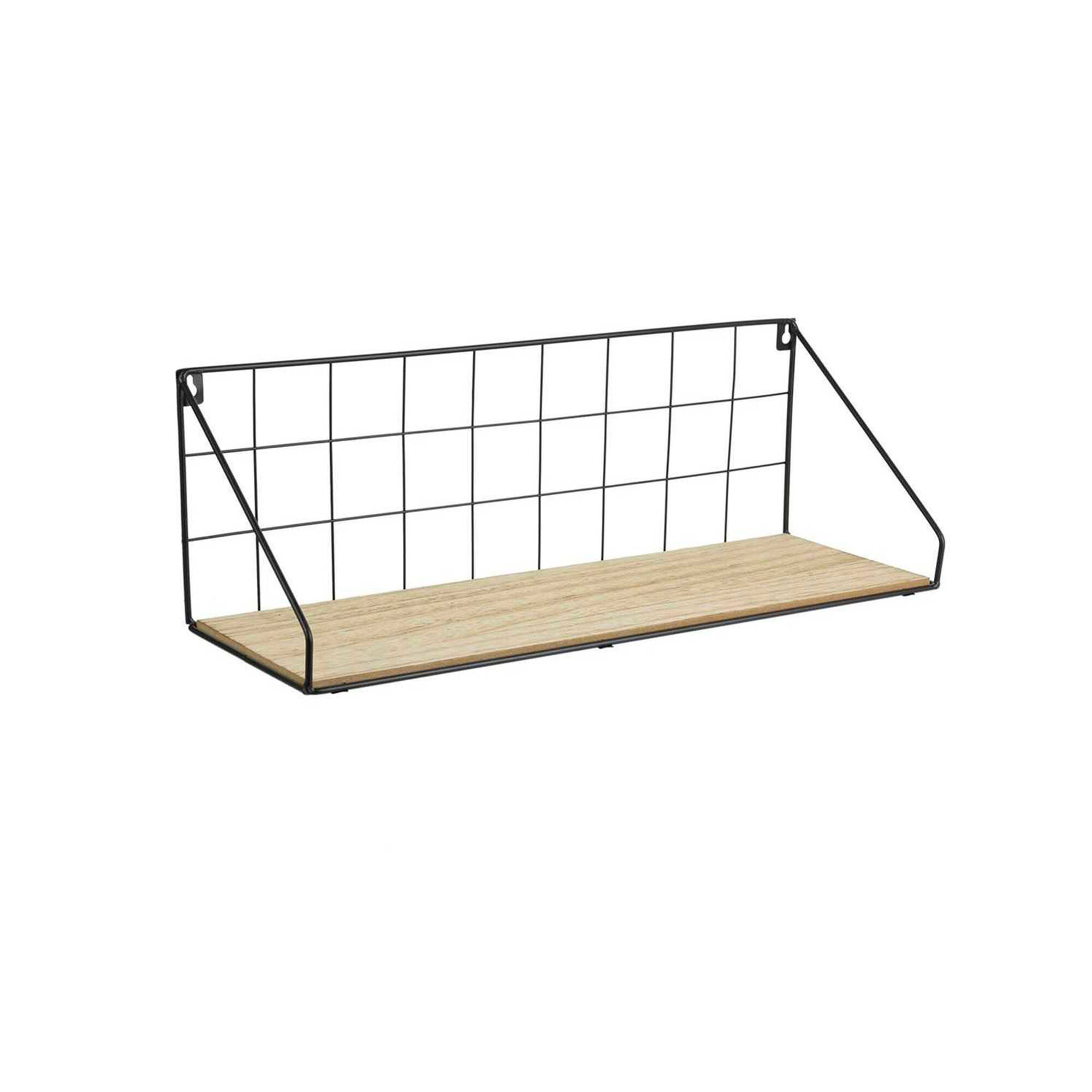 Etagère filaire métal et bois – 1 tablette - Blancheporte