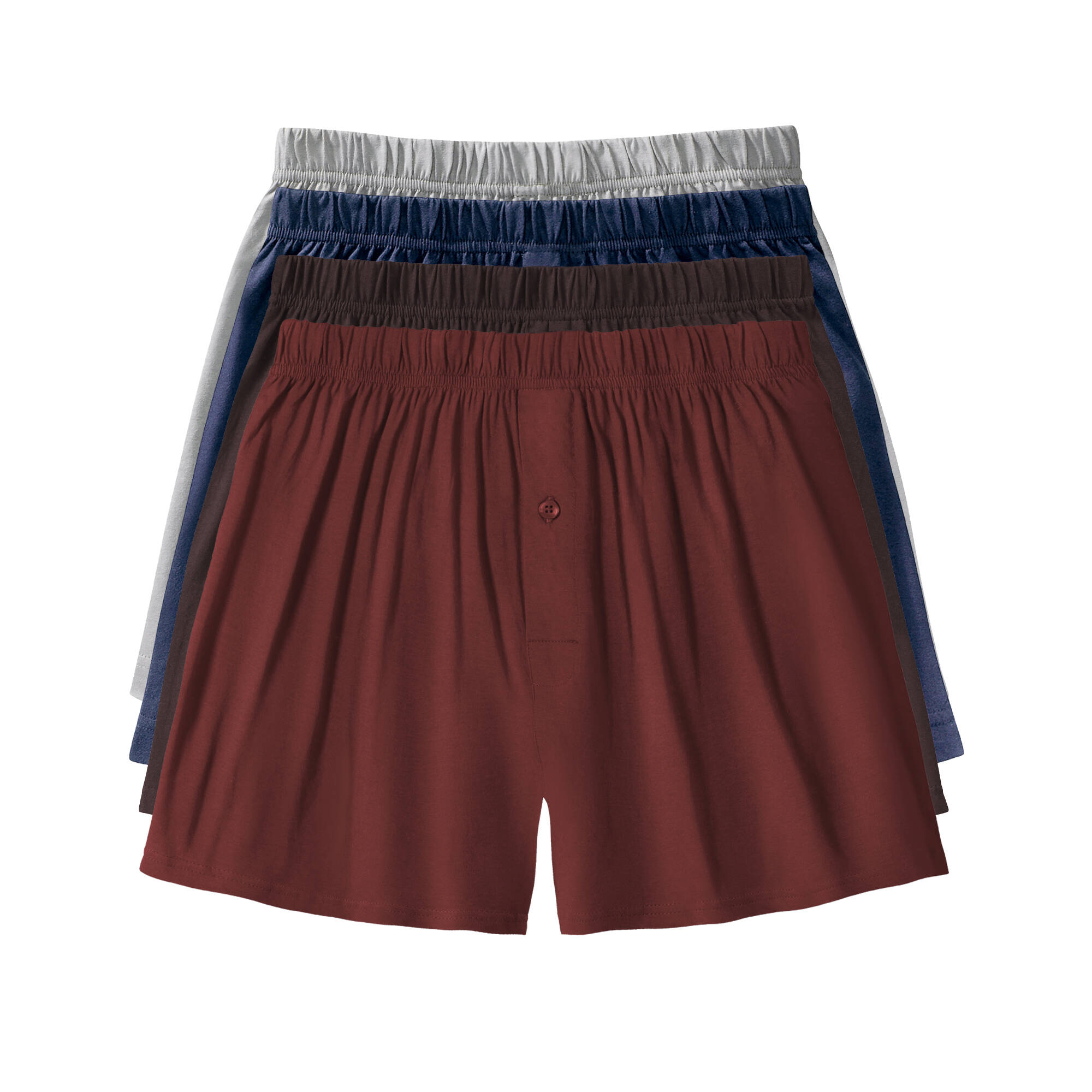 Caleçon flottant ouvert uni - lot de 4 - Blancheporte