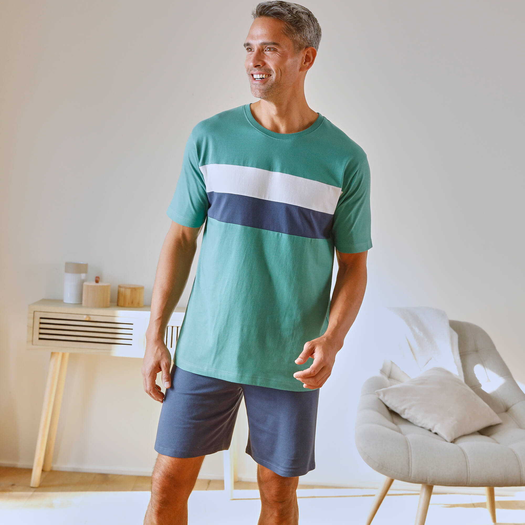 Short pyjama coton uni - Blancheporte 10 €