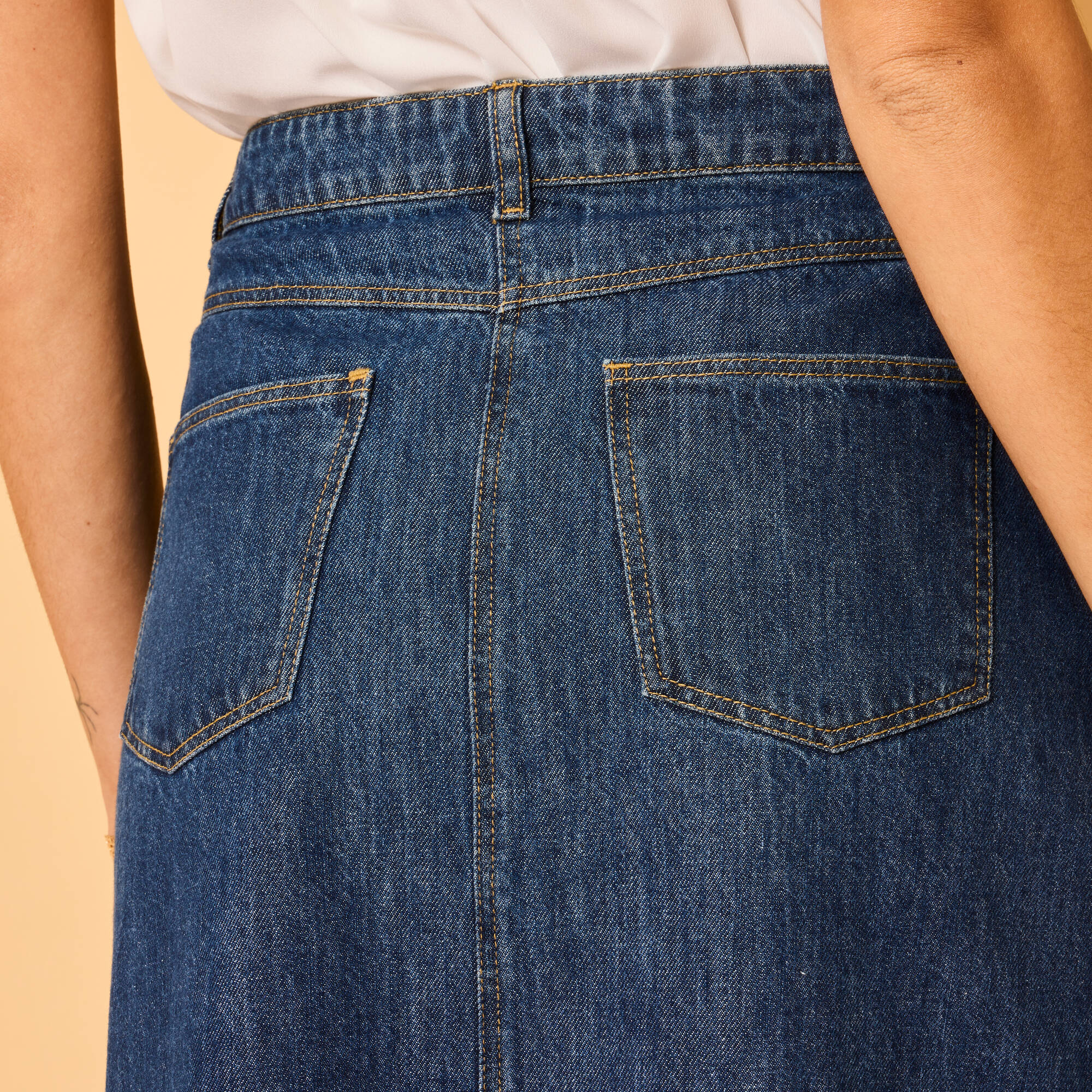 Jupe en jean blanche porte new arrivals