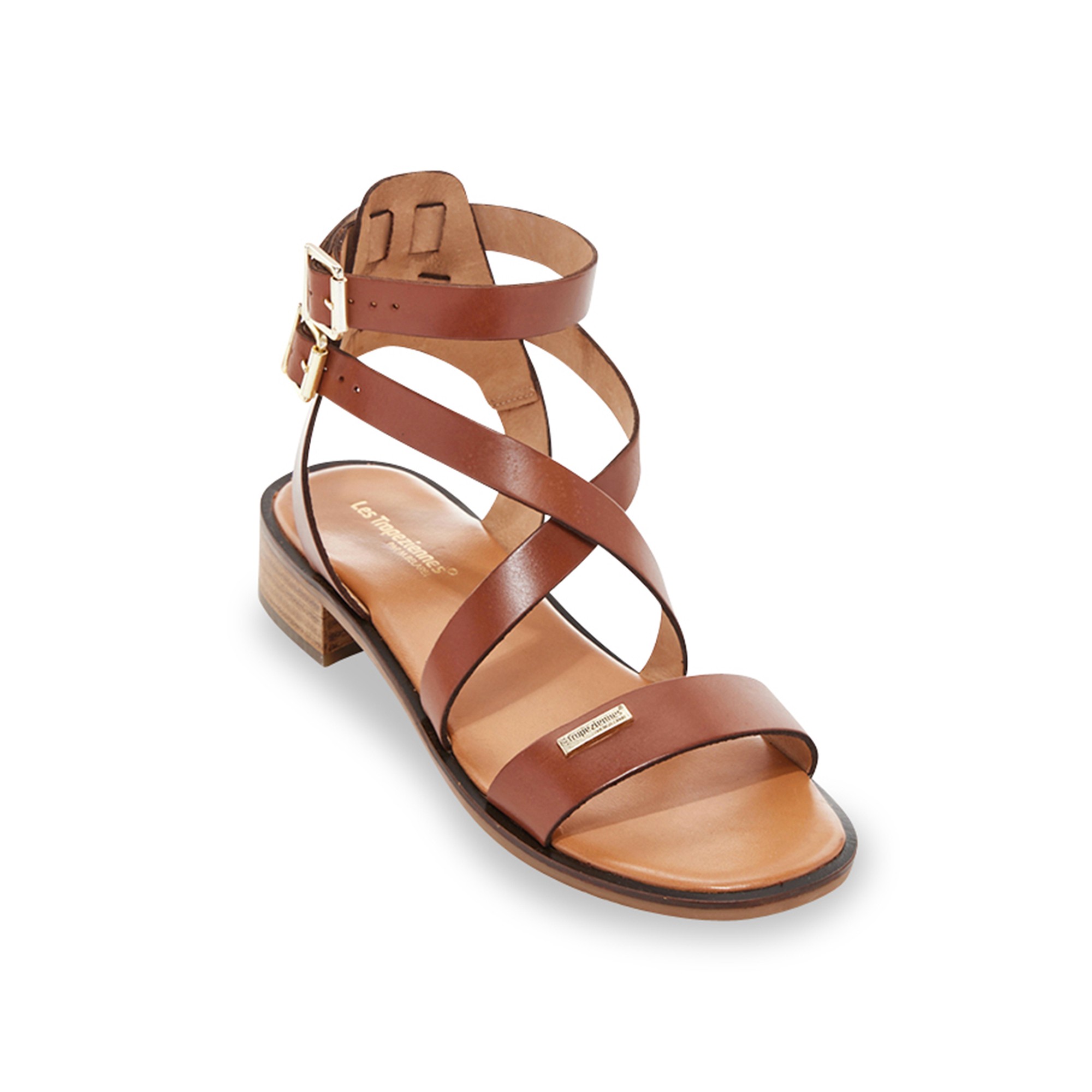 Sandales Double Bride Cheville En Cuir Hocean - Les Tropéziennes par M Belarbi