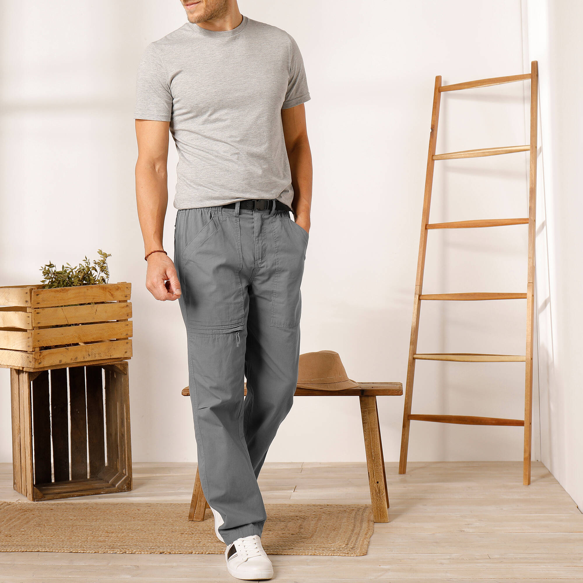Pantalon 34 lastiqu ceinture assortie - Blancheporte 40$