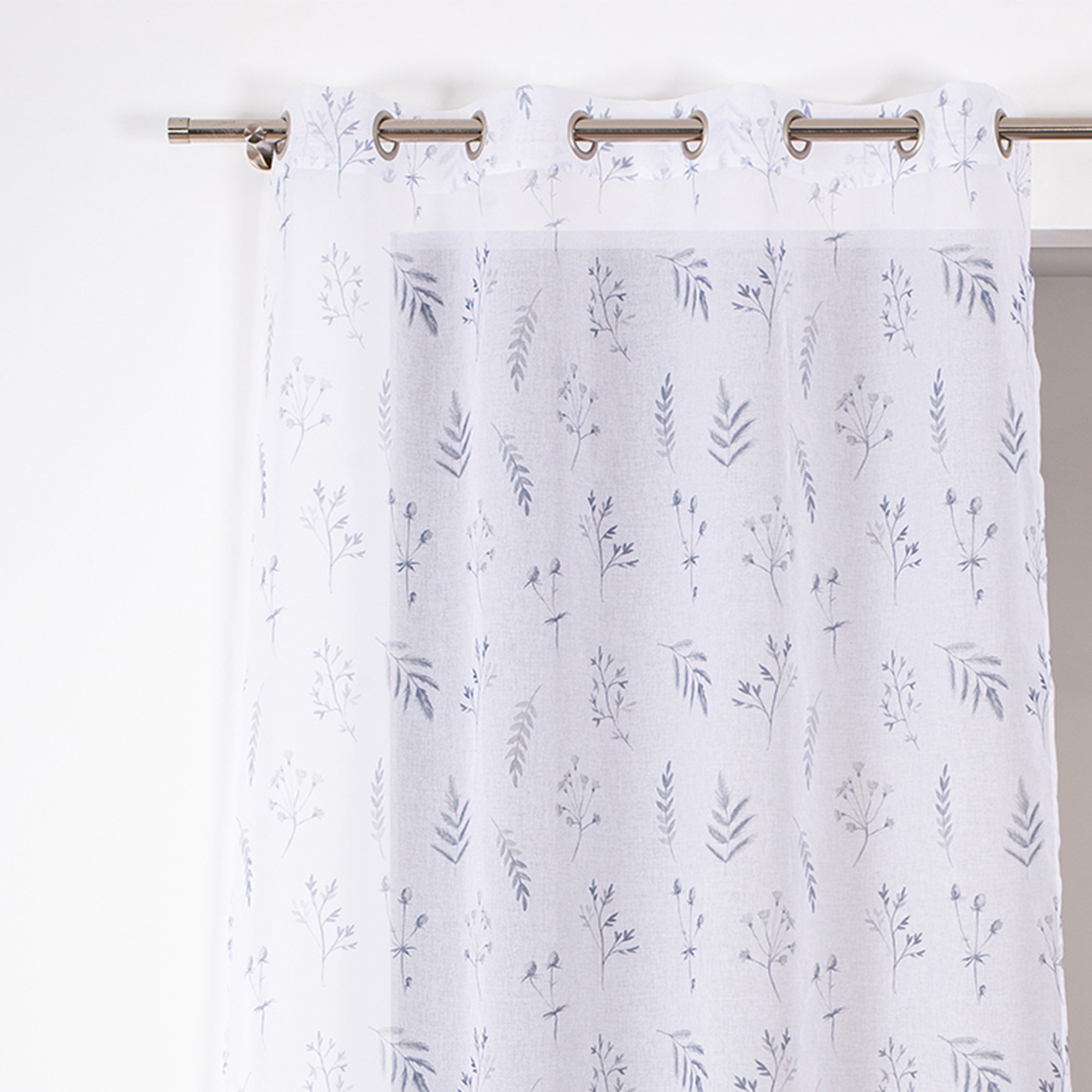 Panneau Voile Imprimé Herbacé Finition Oeillets - Blancheporte