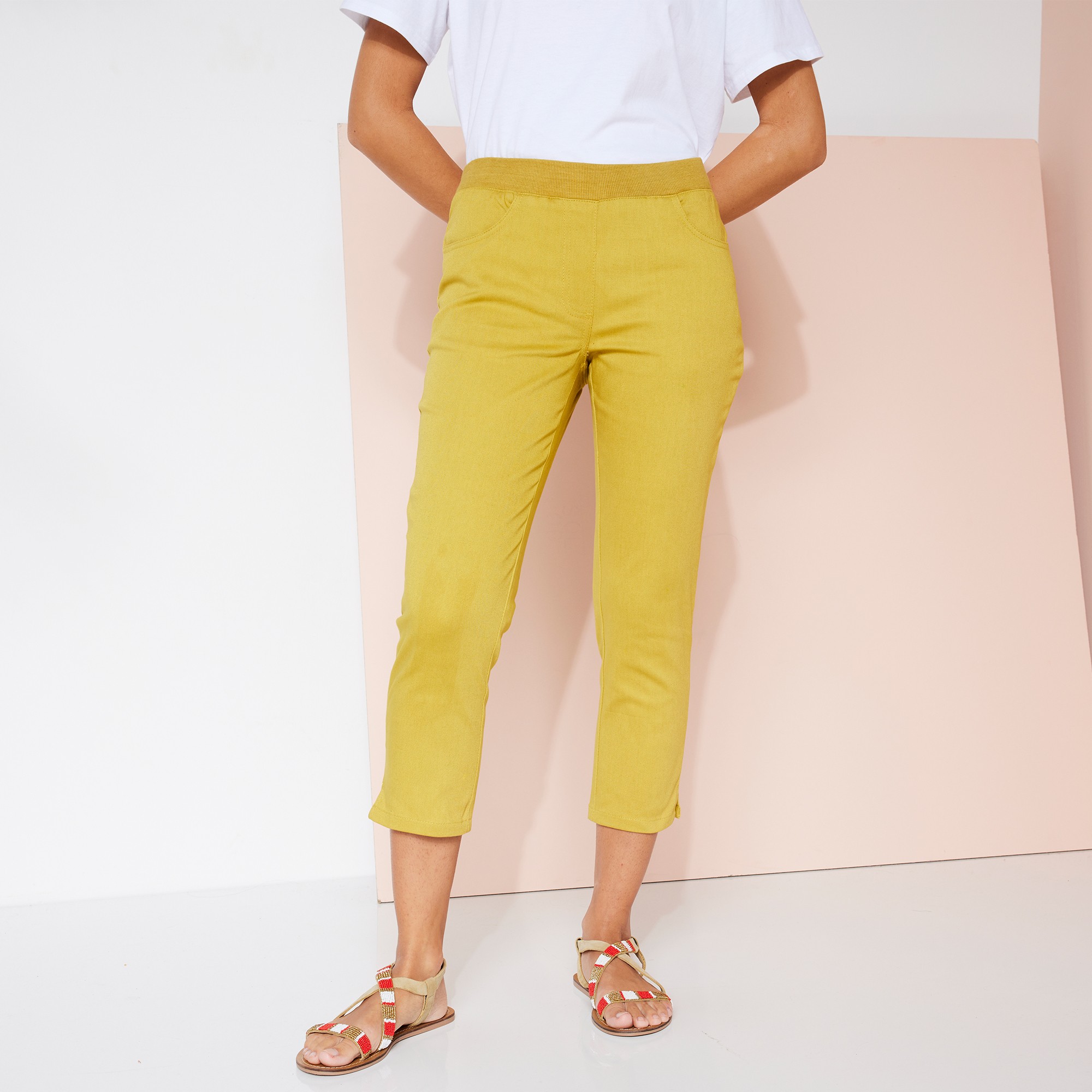 Pantacourt best sale femme blancheporte