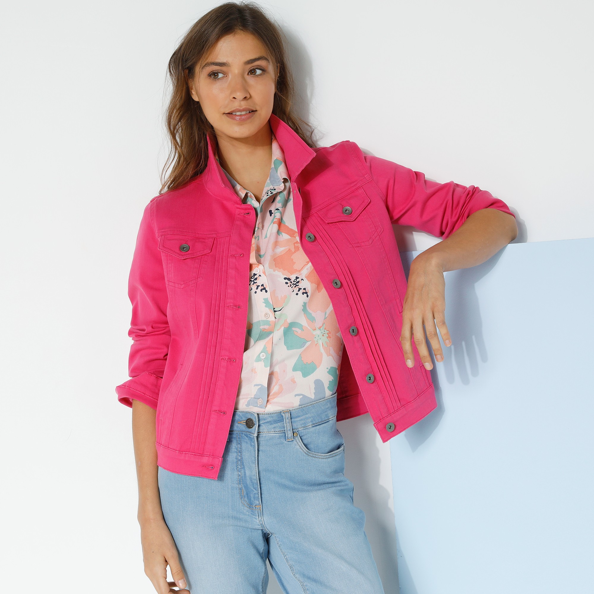 Veste Boutonnée Plis Fantaisie - Blancheporte