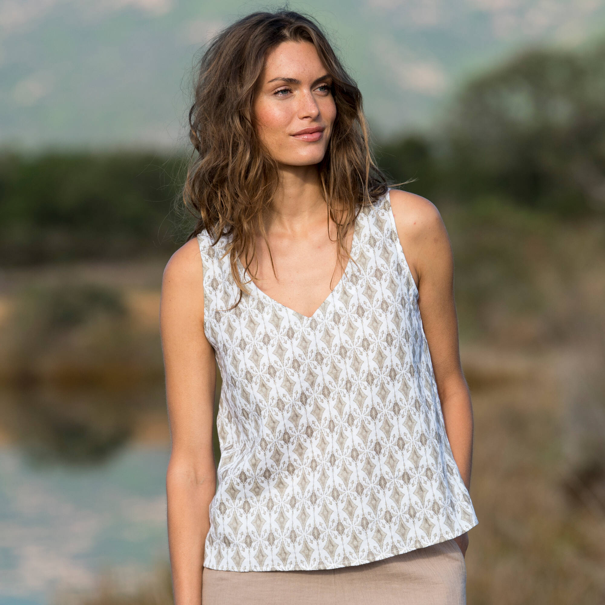 Caraco Évasé Gaze De Coton, Imprimé - Blancheporte