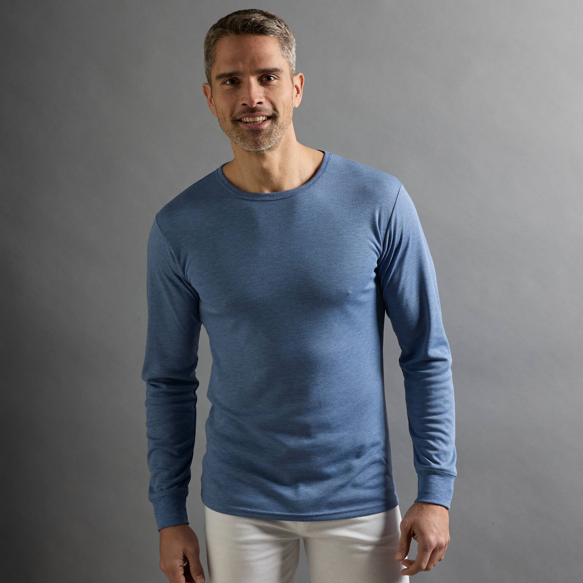 T-shirt sous-vêtement homme col rond manches longues chaleur intense - lot de 2 - Blancheporte