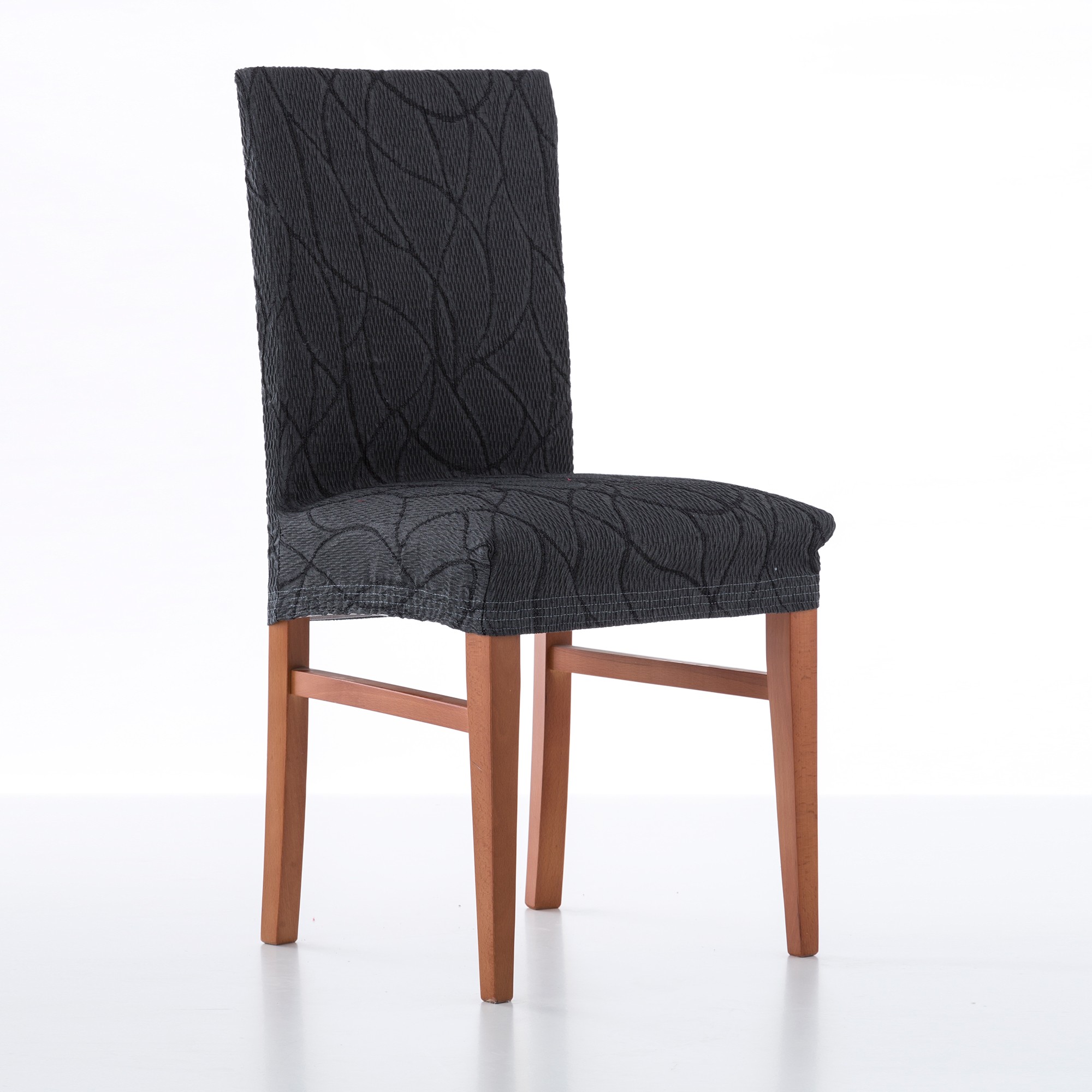 Housse Intégrale Extensible Motif Jacquard serpentins Spéciale Chaise - Blancheporte