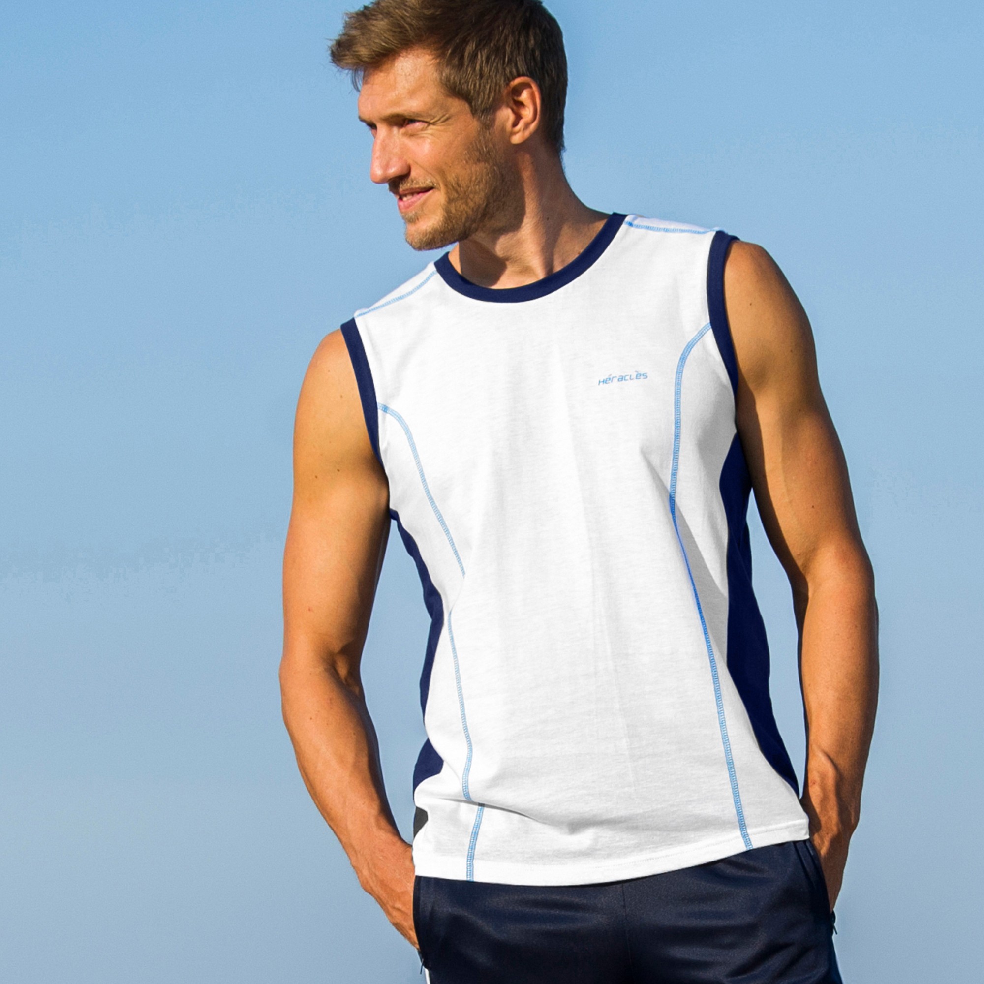 Débardeur Bicolore Surpiqûres Contrastées - Blancheporte