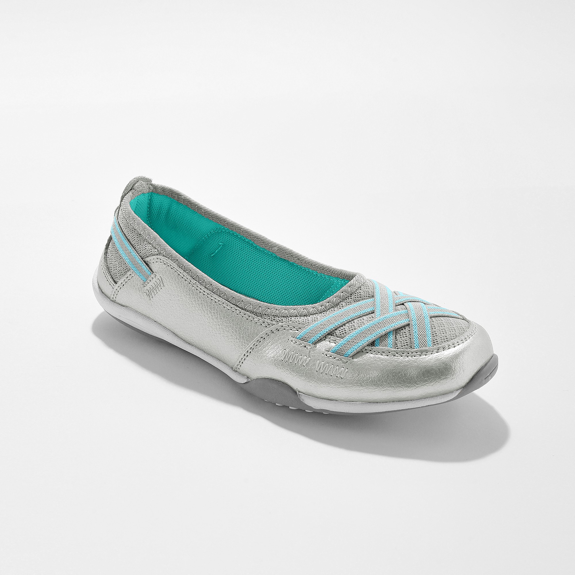 Ballerines Souples Cuir Et Textile Aéré Bandes Élastiquées - Blancheporte