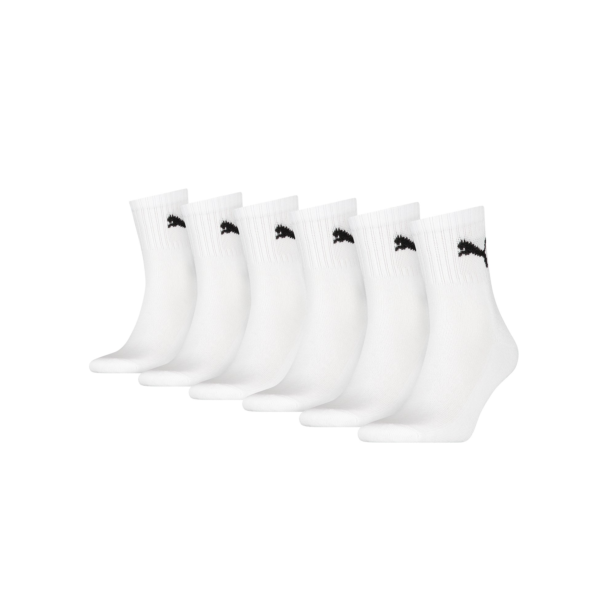 Mi-chaussettes Short Crew - Lot De 6 Paires Blanches Ou Noires - Puma