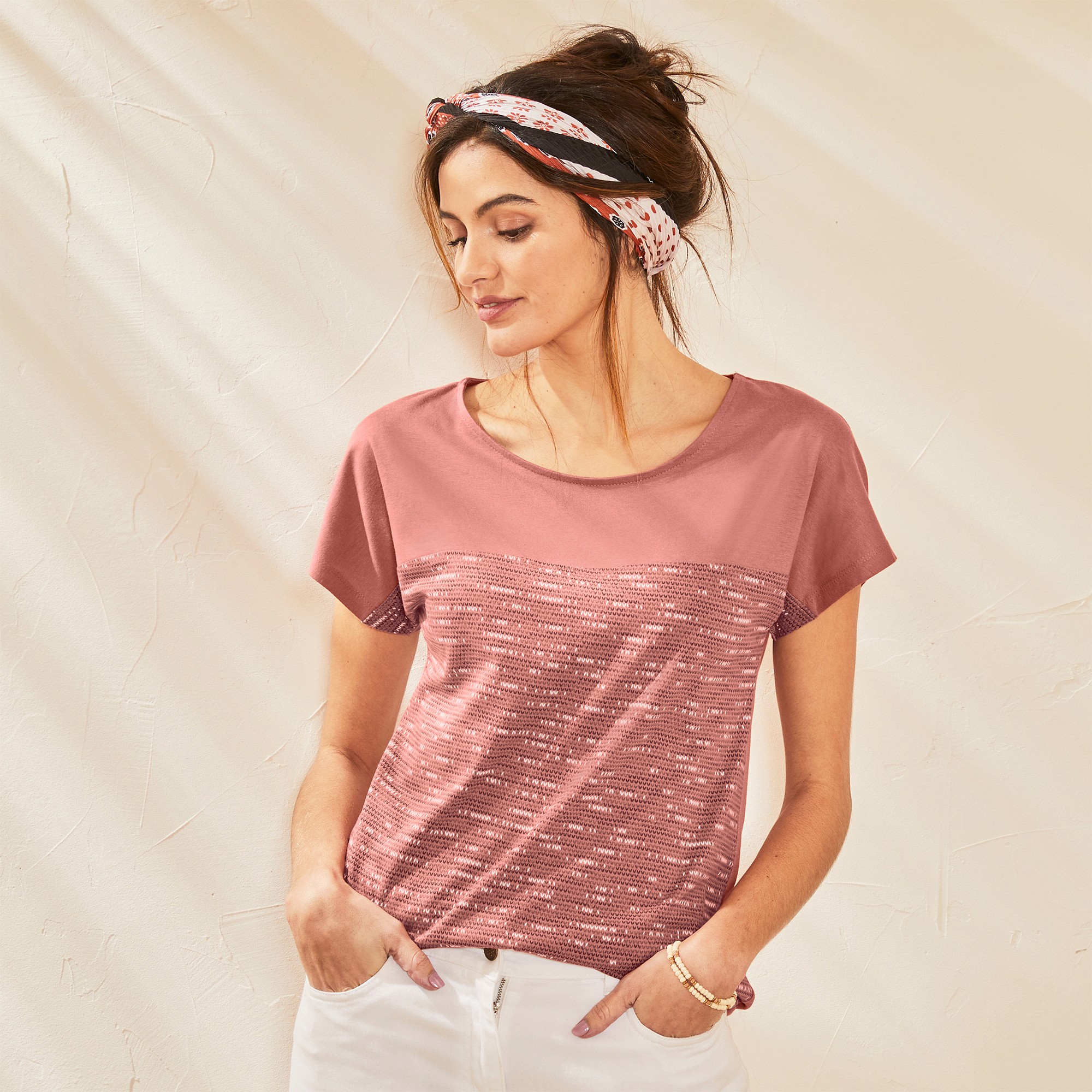 T-shirt Imprimé Col Rond - Blancheporte