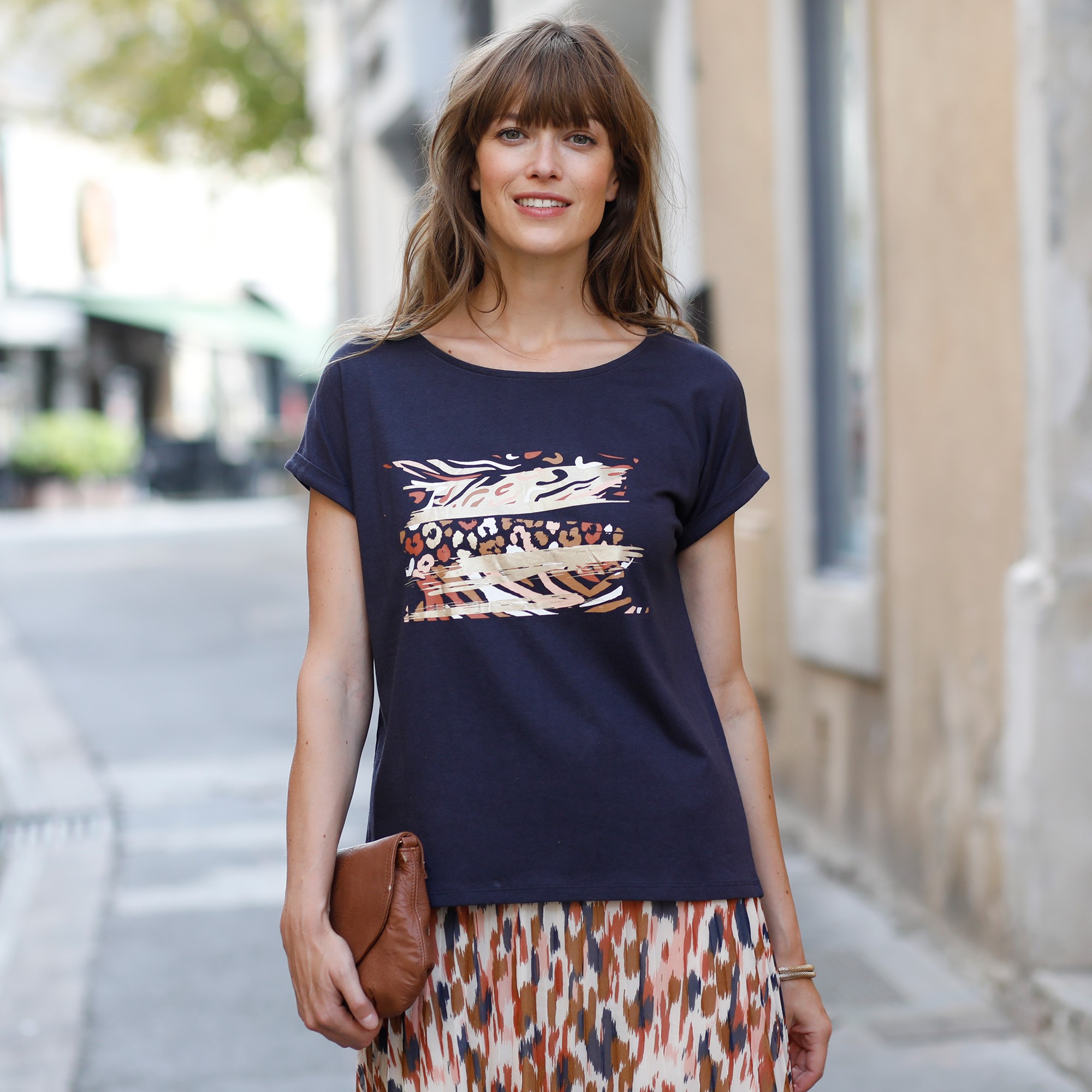 T-shirt Imprimé Peau De Bête - Blancheporte