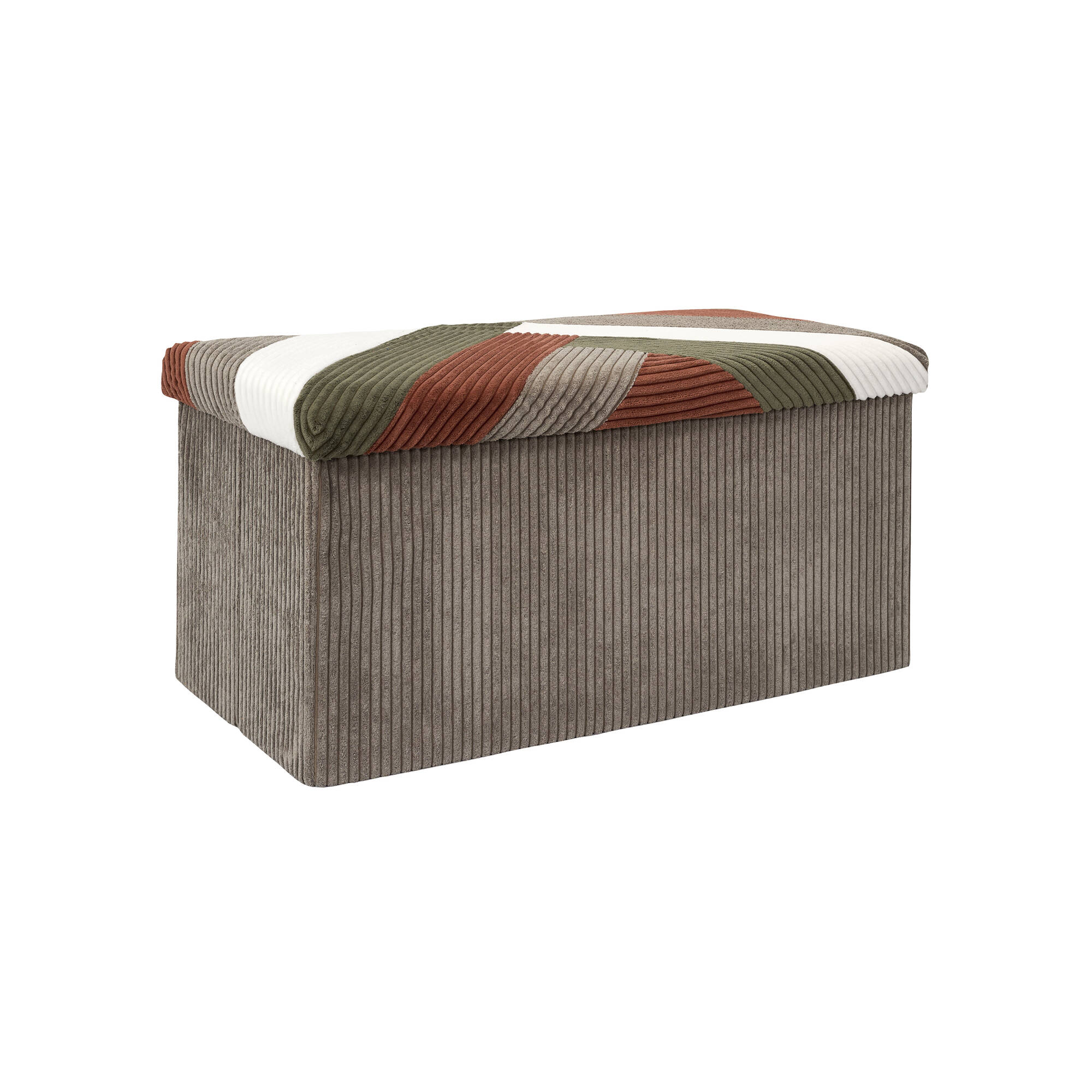 Banc-coffre pliable patchwork - Blancheporte