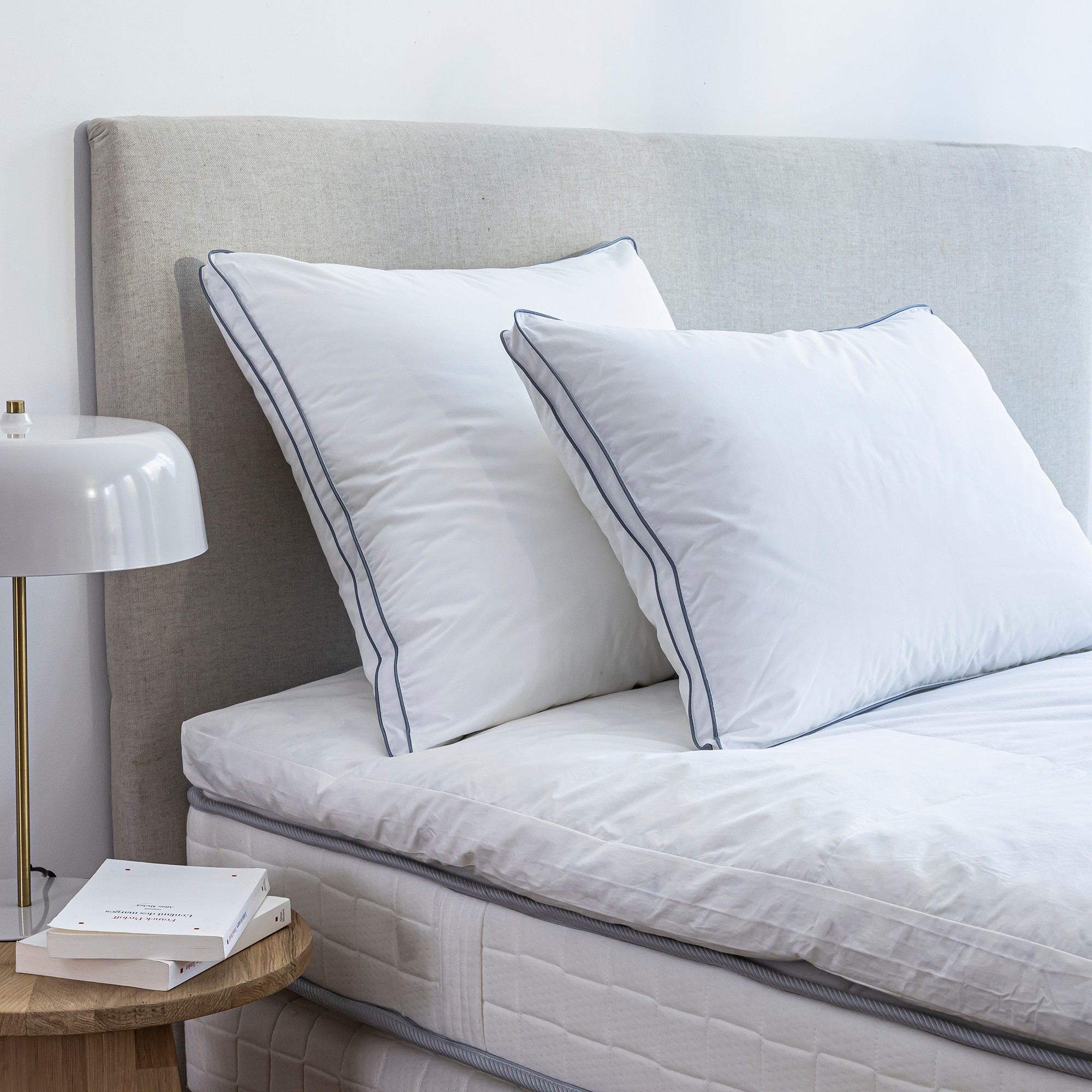 Oreiller percale coton microgel ferme - Oreiller : 65x65cm - Blanc - Colas Normand