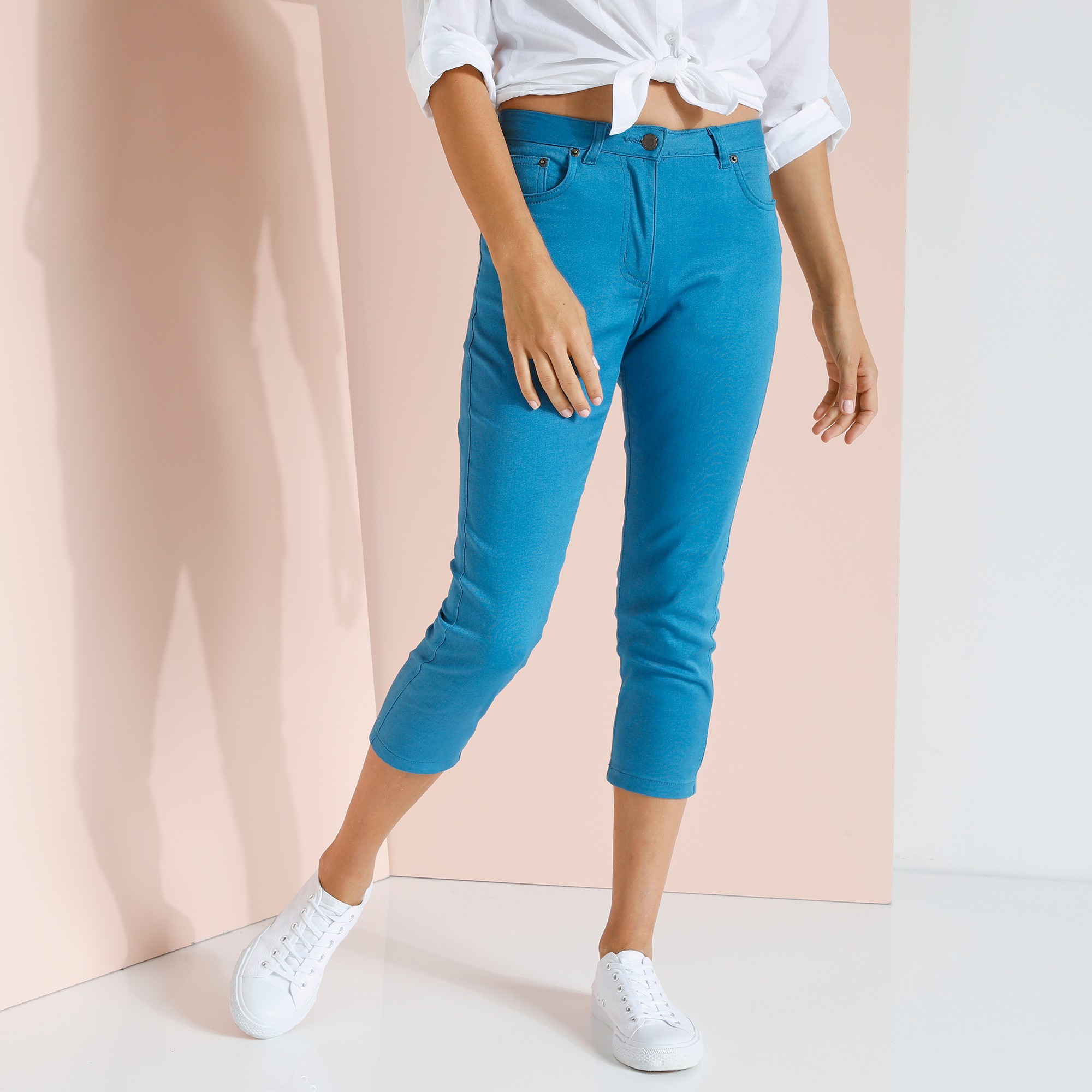 Pantacourt Coupe Fuselée Couleur - Blancheporte