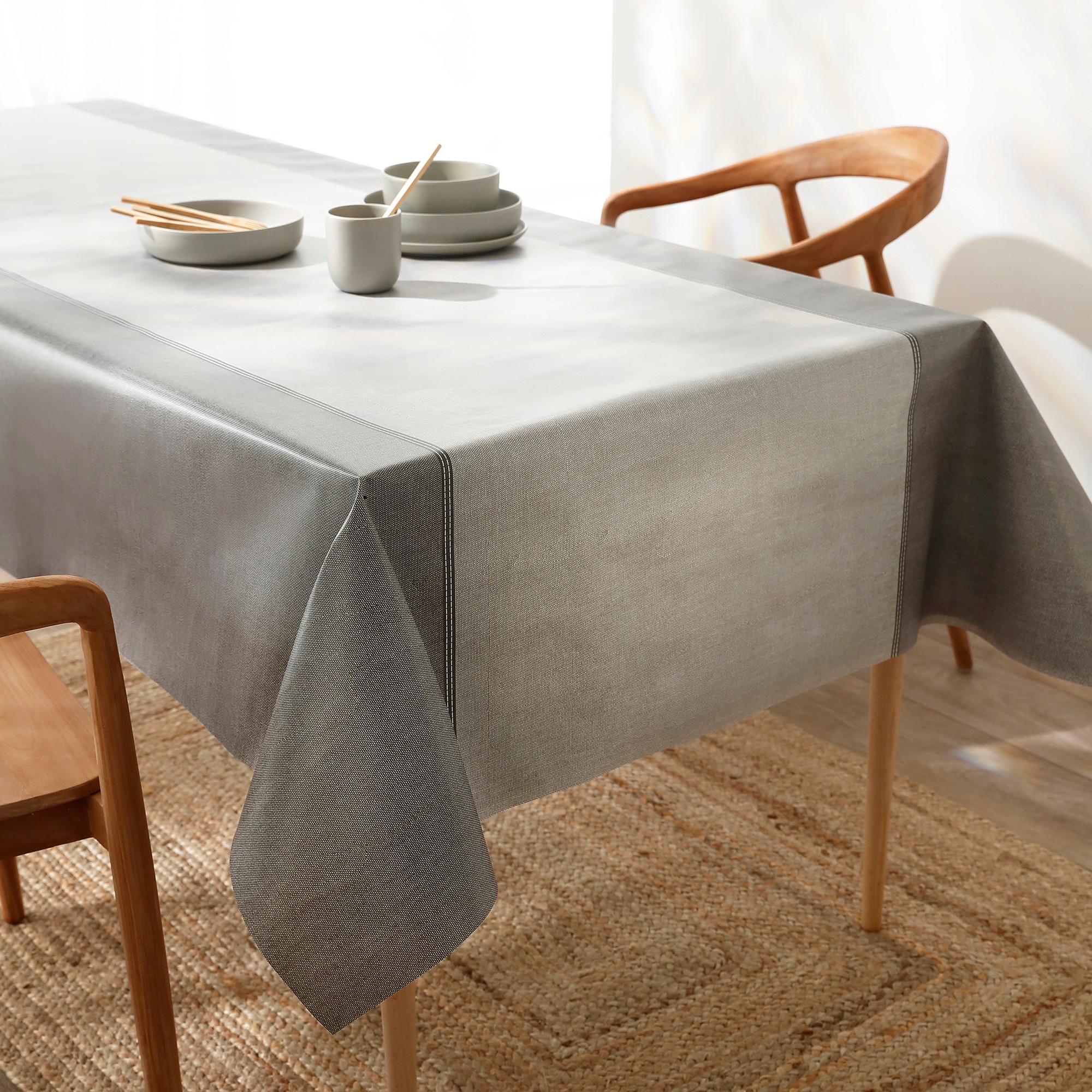 Nappe Toile Cirée Imprimée Faux-uni - Blancheporte