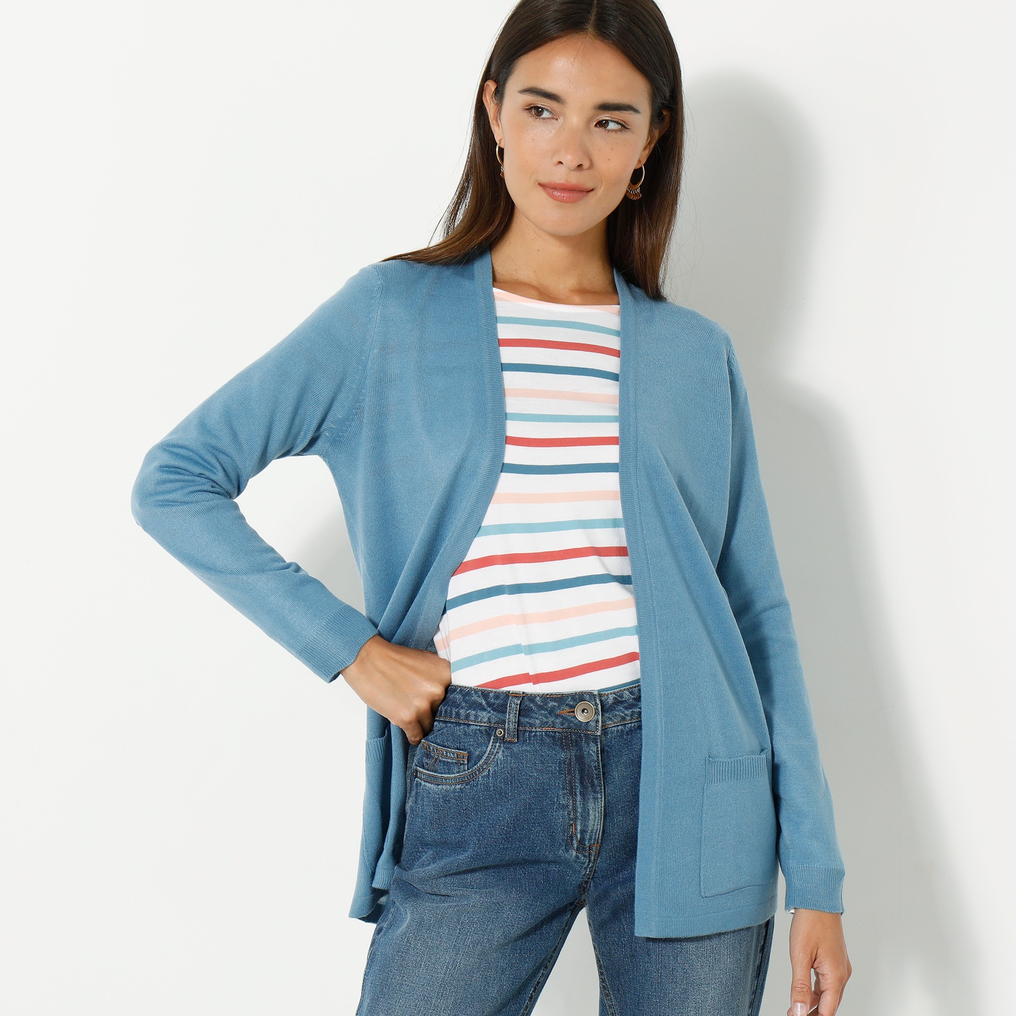 Gilet Long Porter Ouvert - Blancheporte