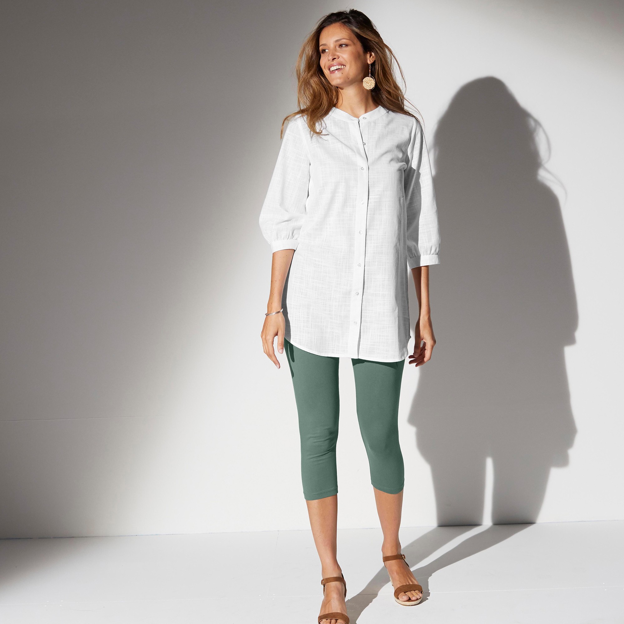 Legging 3/4 Uni, Lot De 2 - Blancheporte