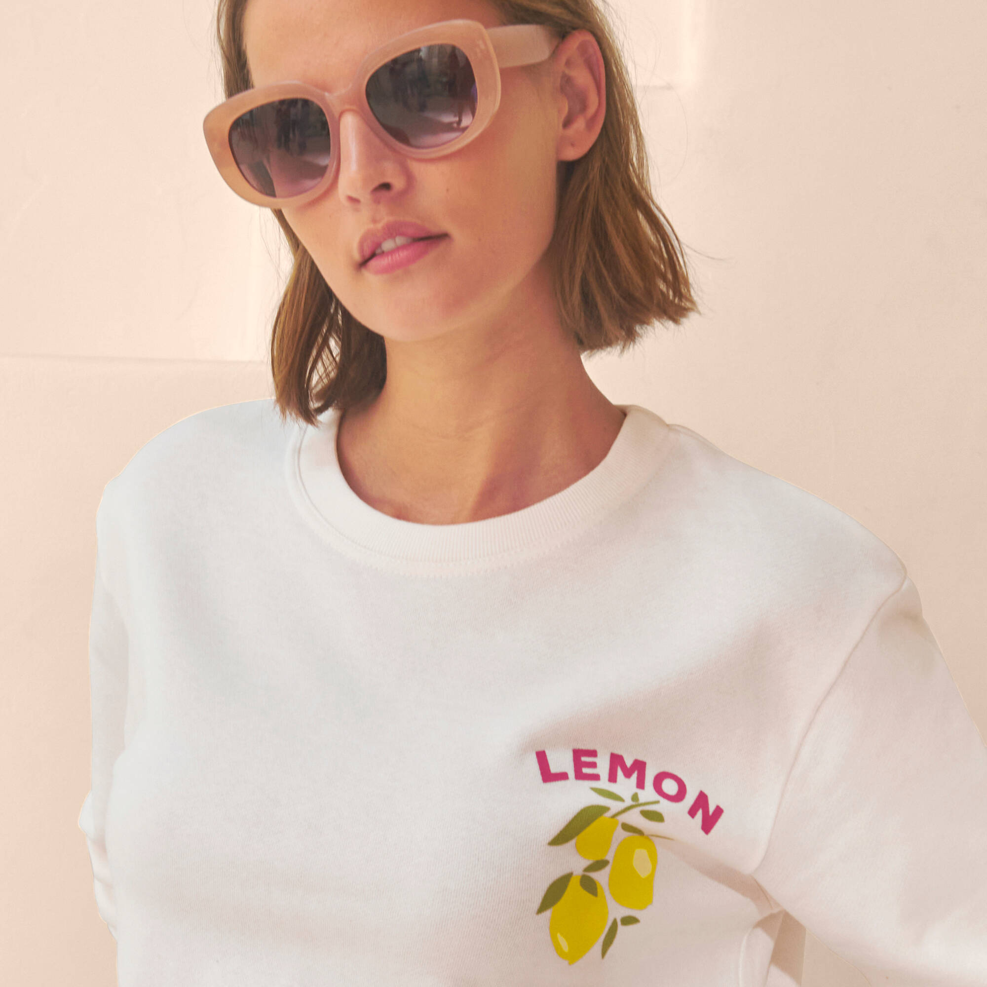 Sweat imprim en molleton gratt - Blancheporte 28 €