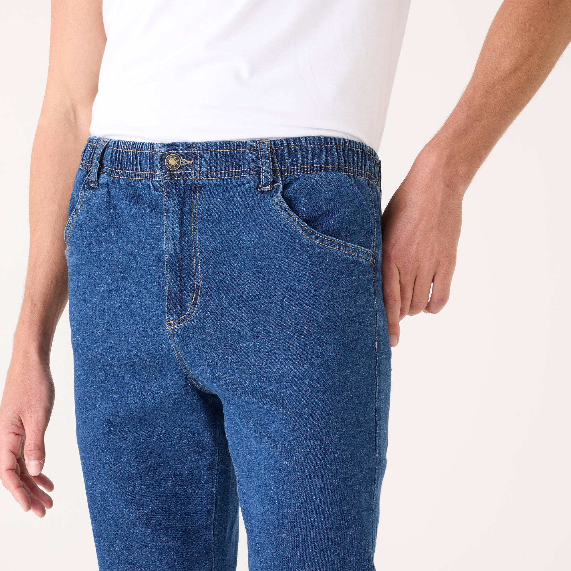 Jean taille lastique - L32 - Blancheporte 40$