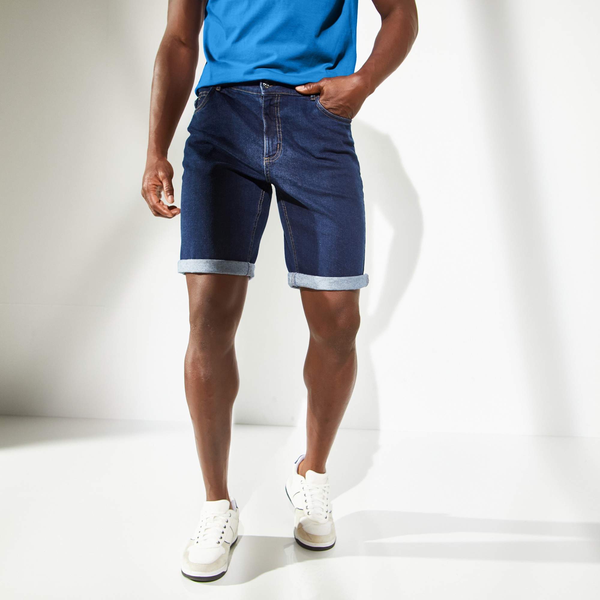 Bermuda Denim Stretch Ceinture Élastiquée Côtés - Blancheporte