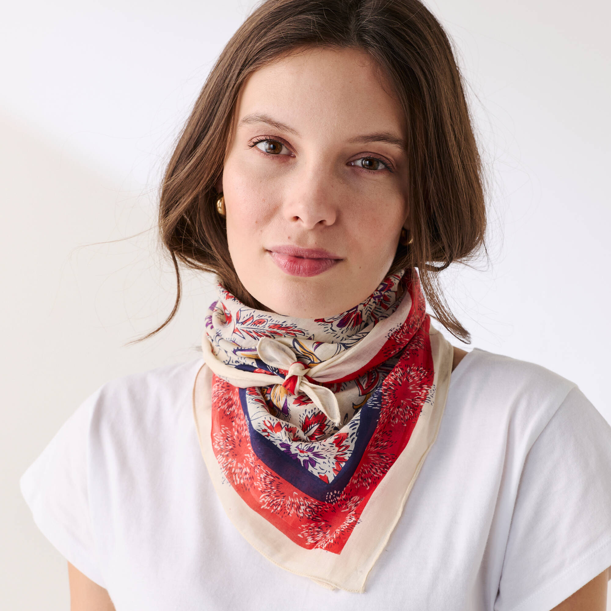 Foulard carré imprimé floral - Blancheporte