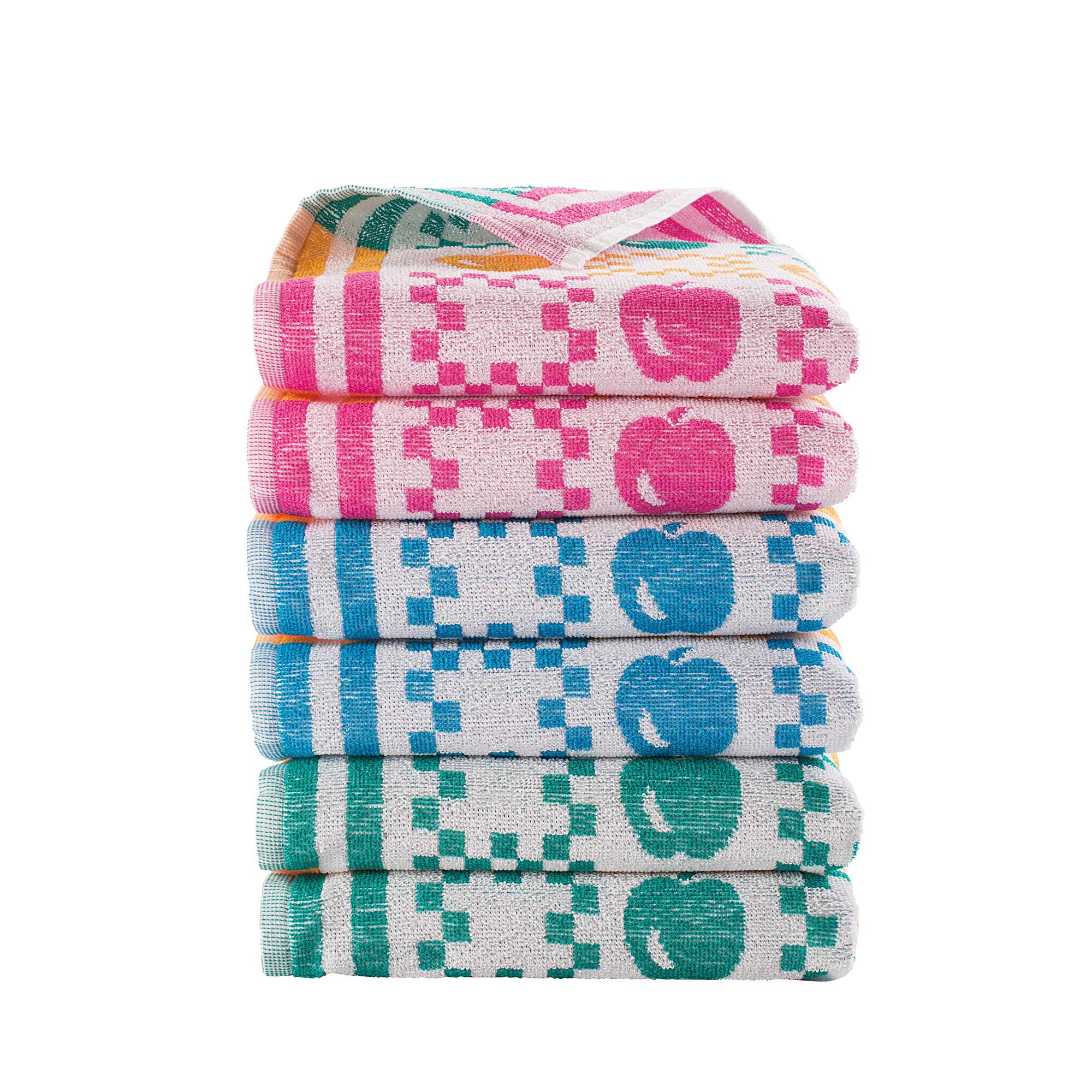 Essuie-mains Éponge Petite Taille Pommes Du Verger - Lots - Blancheporte