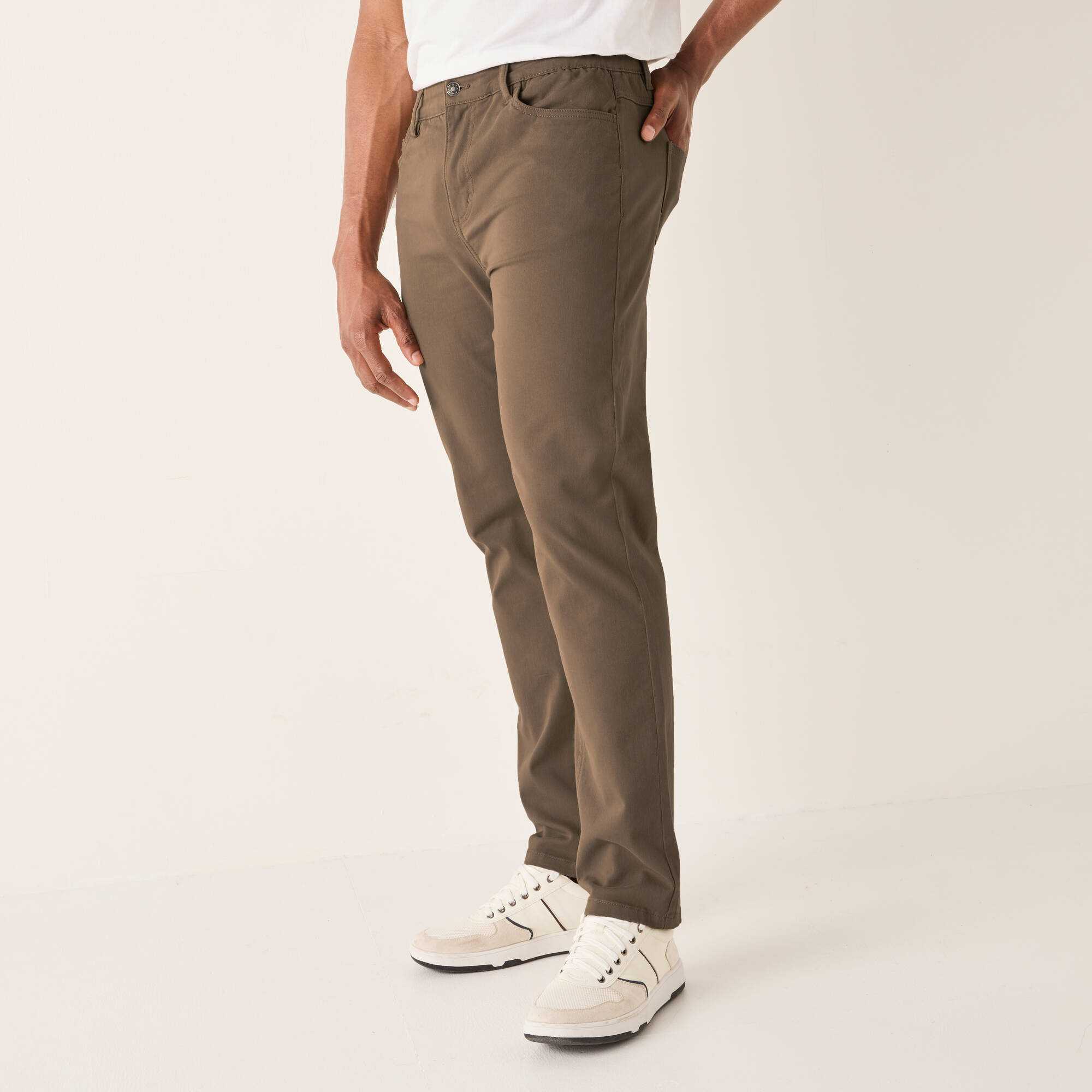 Pantalon droit 5 poches ceinture lastique invisible - L30 - Blancheporte 38$