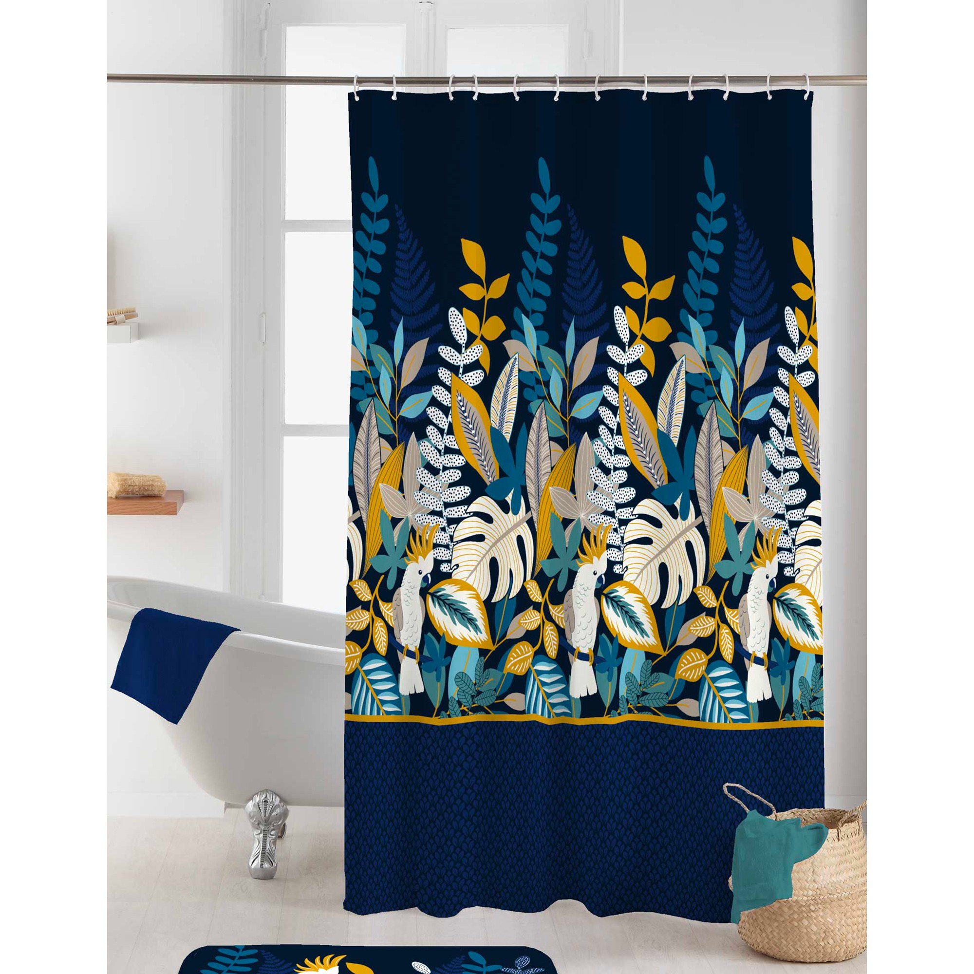 Rideau De Douche Imprime Floral Imprime Blancheporte