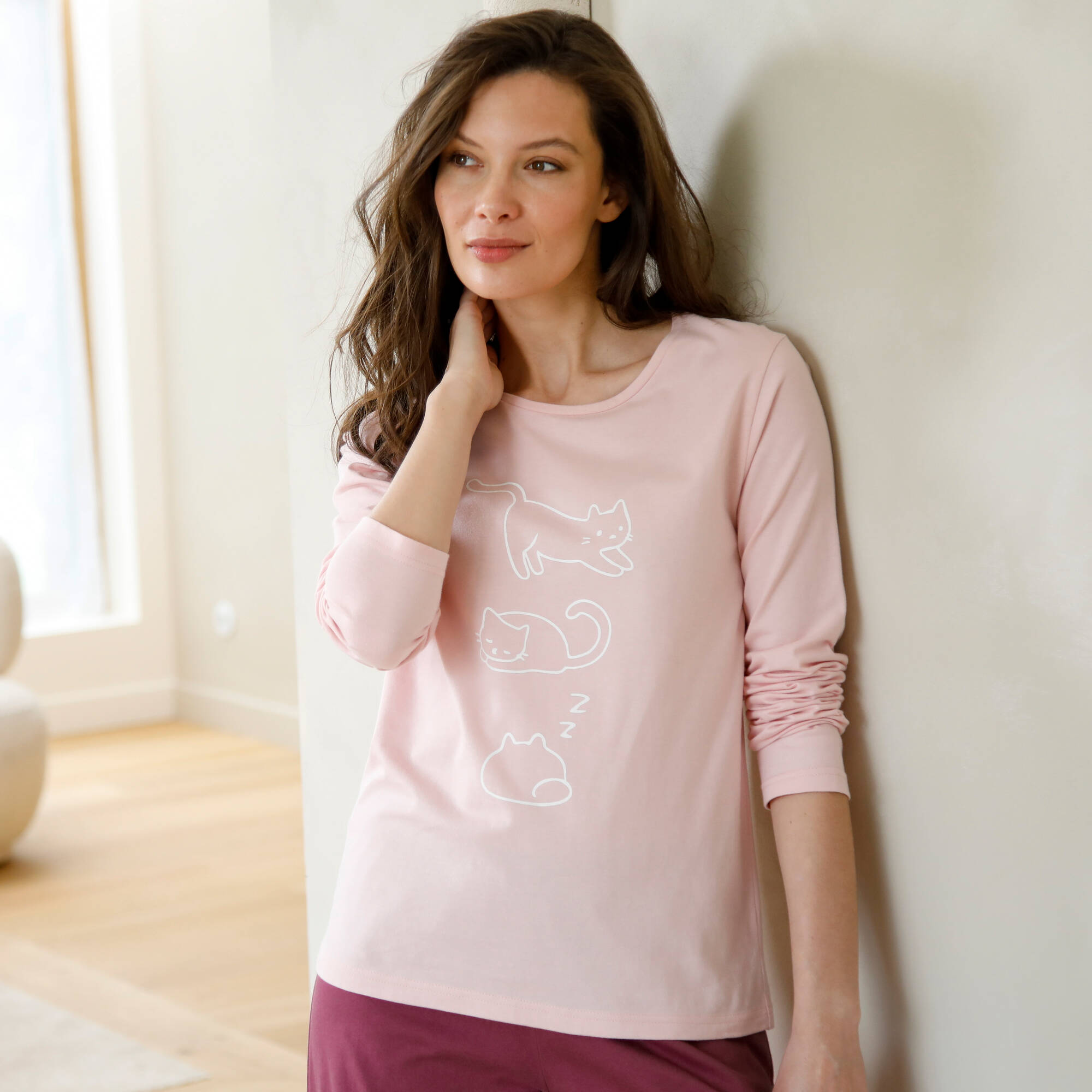 Pyjama manches longues imprim chat - lot de 2 - Blancheporte 44$